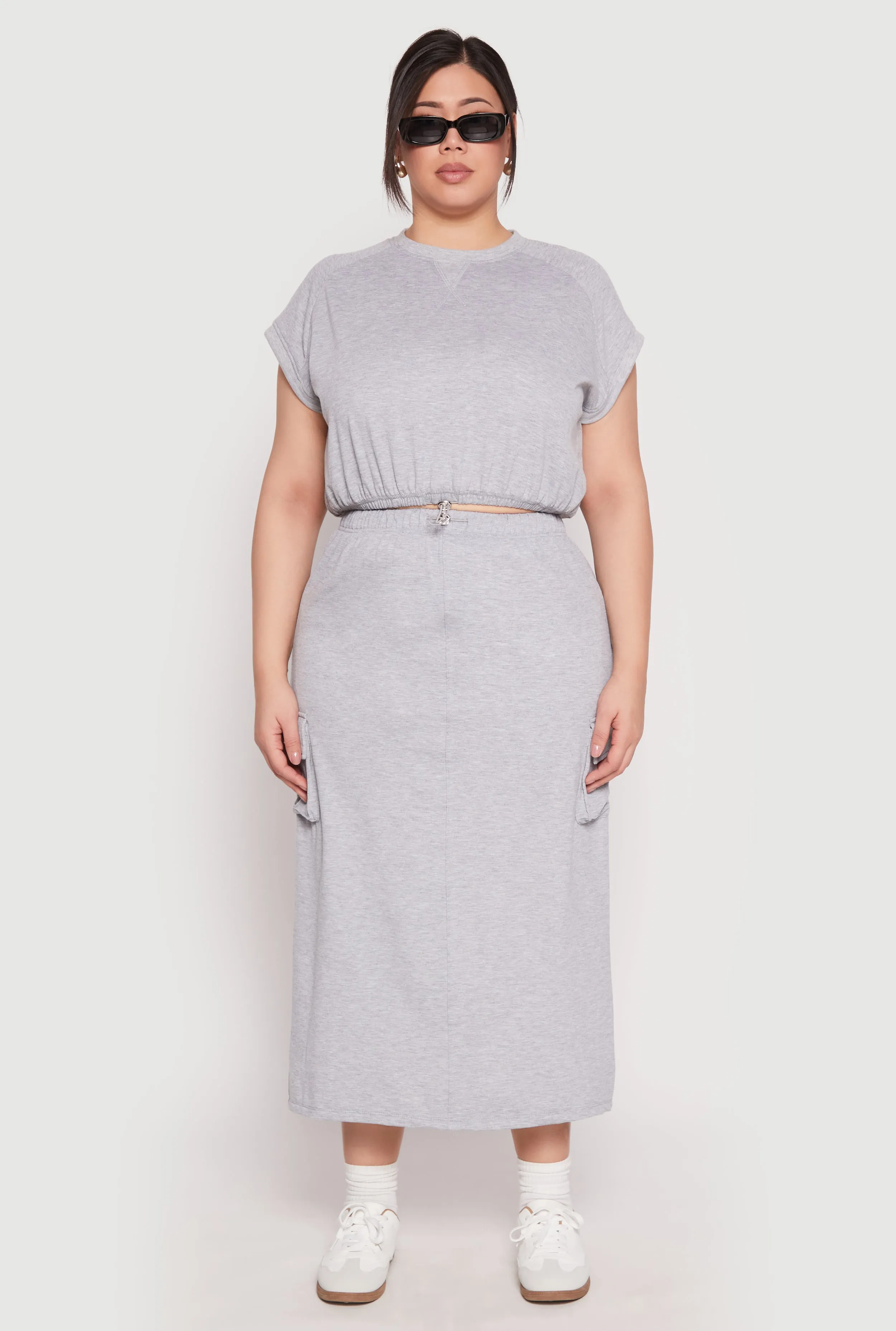 Plus Size Almost Famous Toggle Drawstring Hem Sweatshirt sold by Rainbow product image thumbnail 2