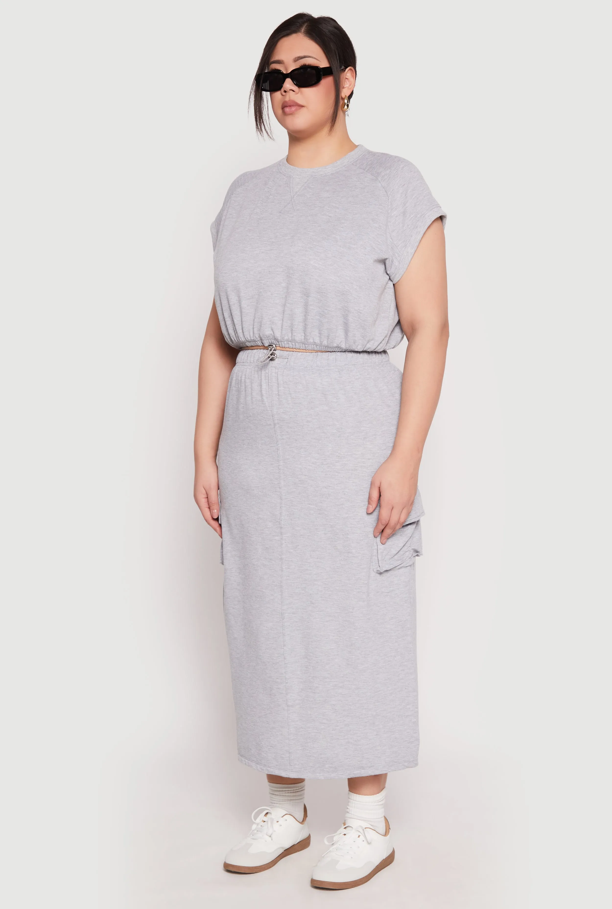 Plus Size Almost Famous Toggle Drawstring Hem Sweatshirt sold by Rainbow product image thumbnail 5