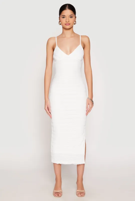 Almost Famous Lace Detail Side Slit Cami Dress sold by Rainbow