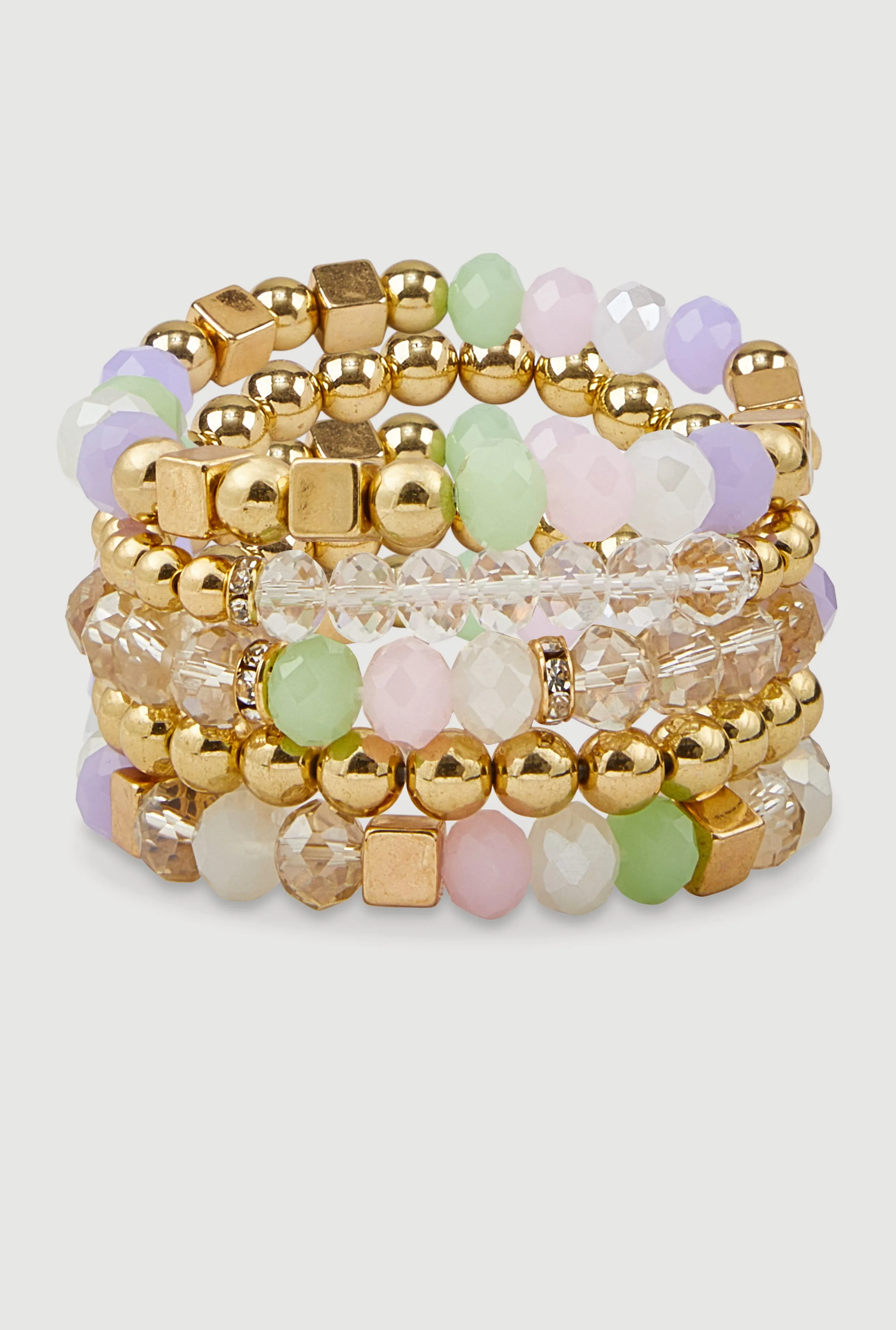 Assorted Beaded Stretch Bracelets Set of 5 sold by Rainbow