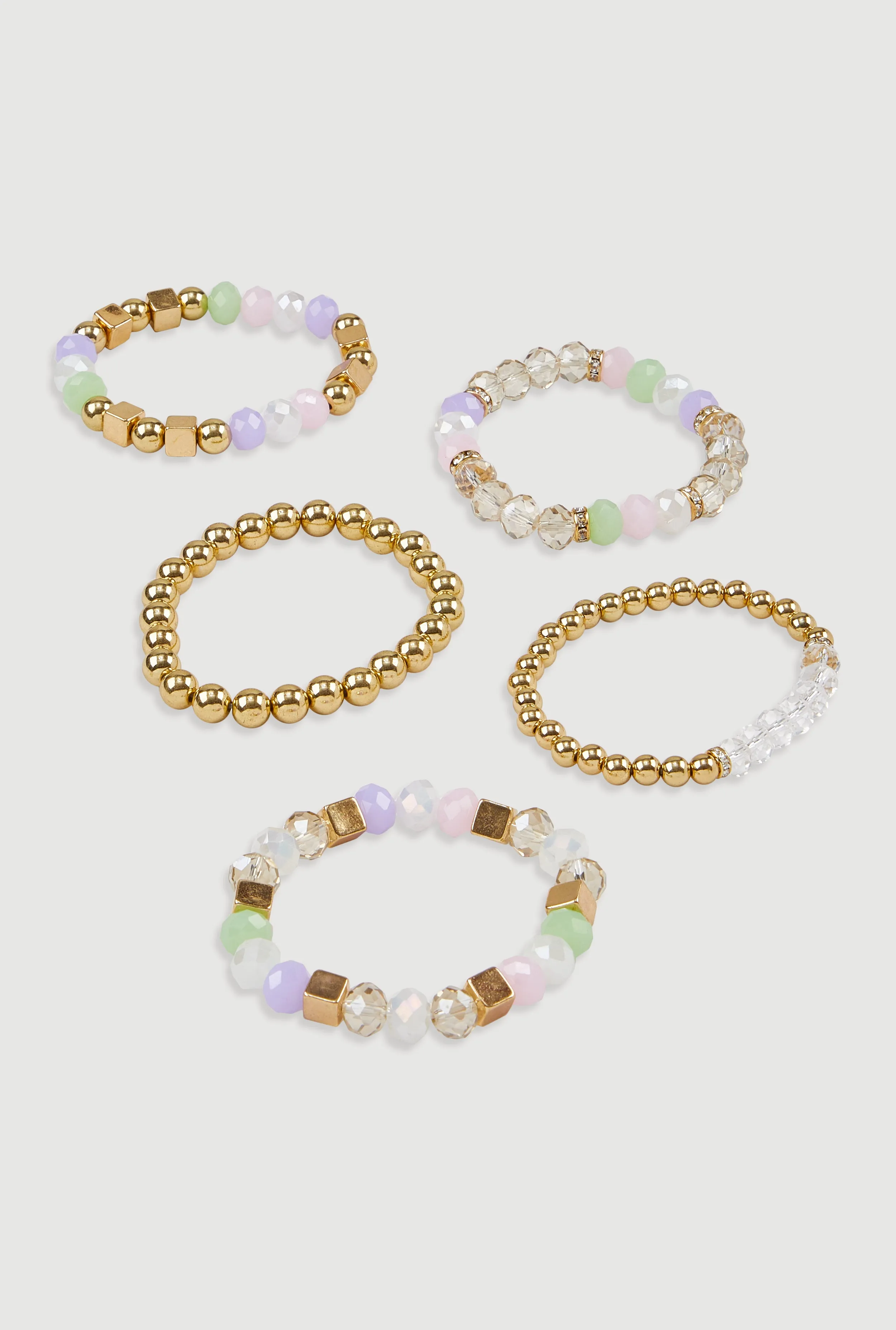 Assorted Beaded Stretch Bracelets Set of 5 sold by Rainbow product image thumbnail 3