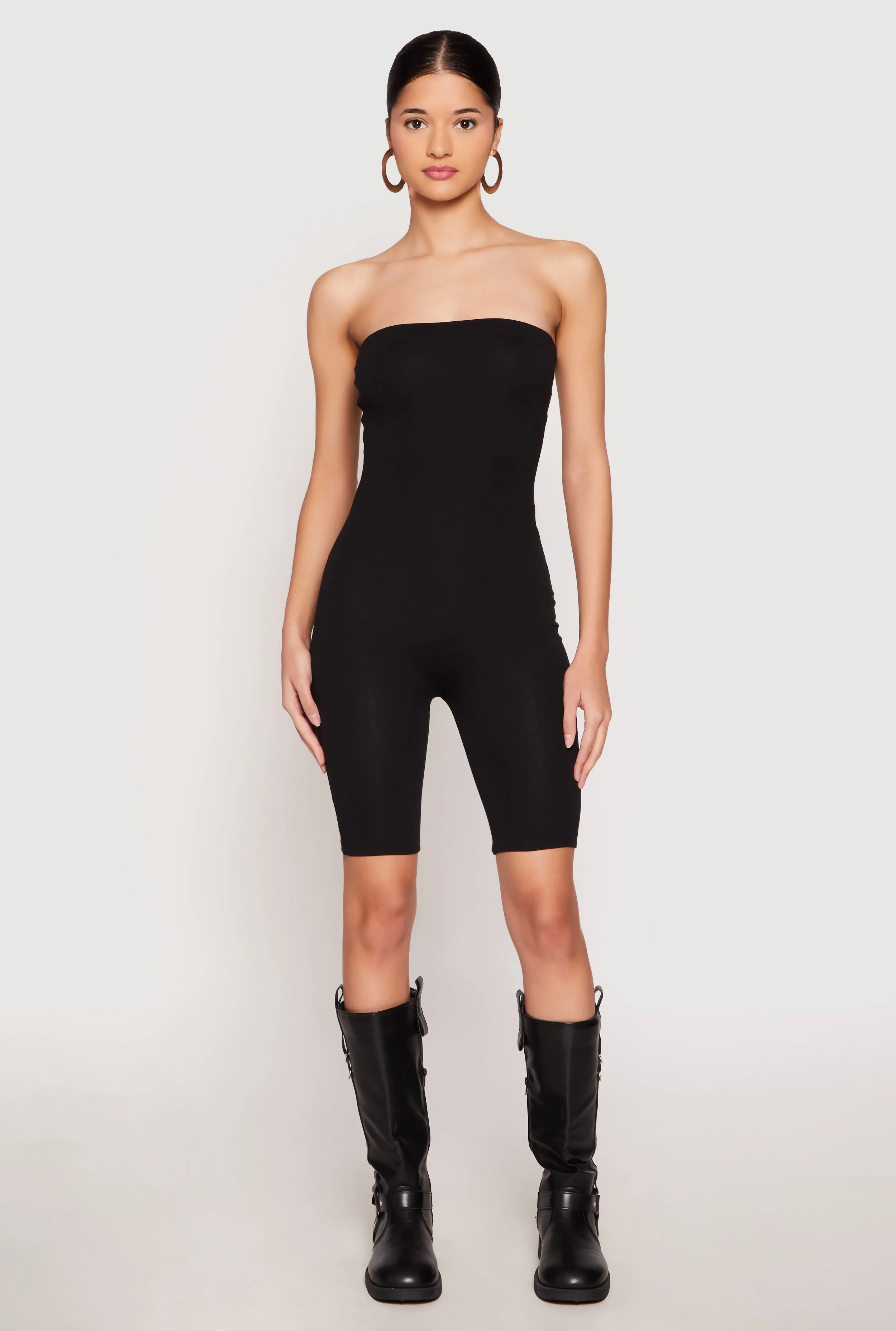 Spandex Strapless Biker Romper sold by Rainbow product image thumbnail 2