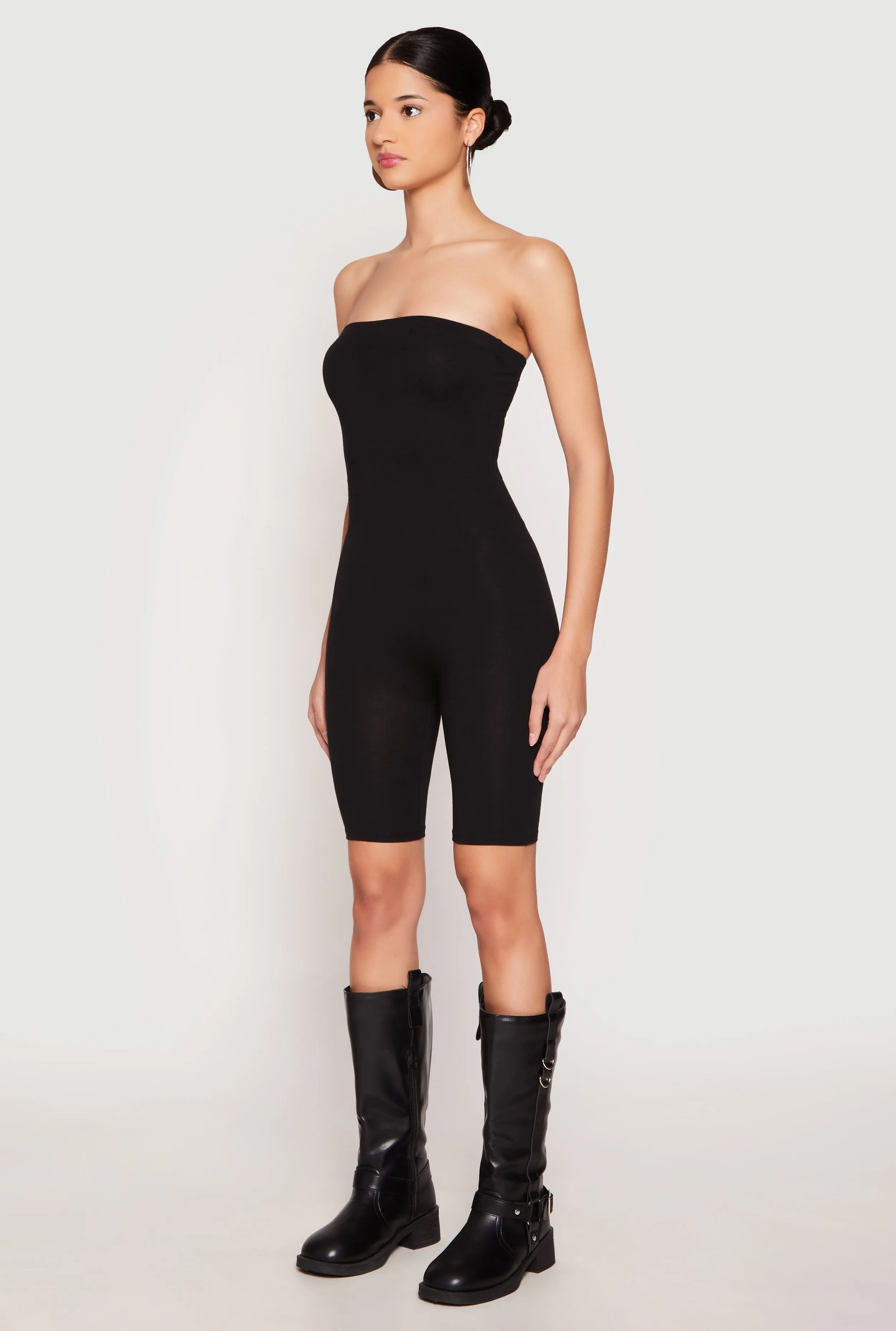 Spandex Strapless Biker Romper sold by Rainbow product image thumbnail 3