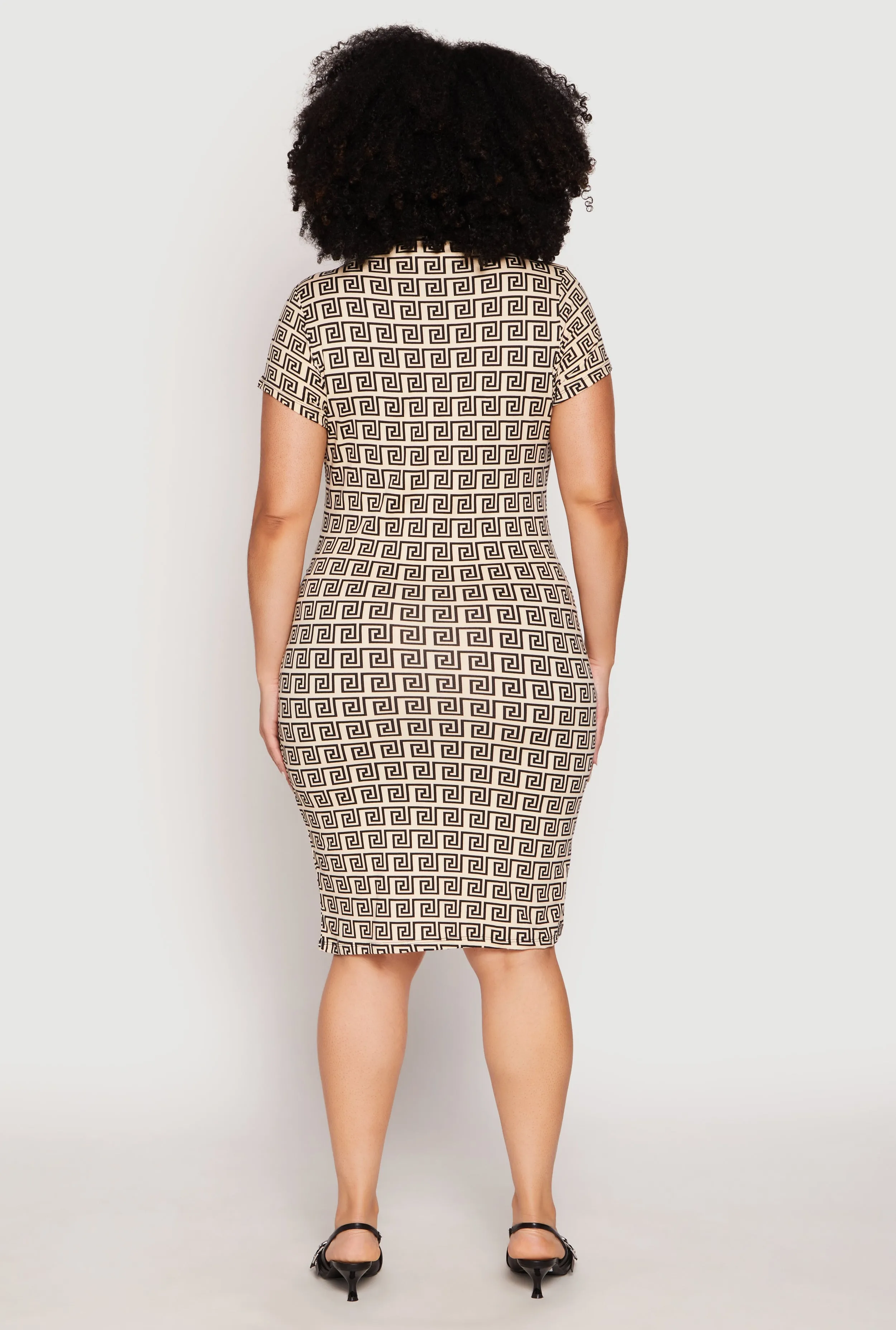 Plus Size Greek Key High Neck Dress sold by Rainbow product image thumbnail 5