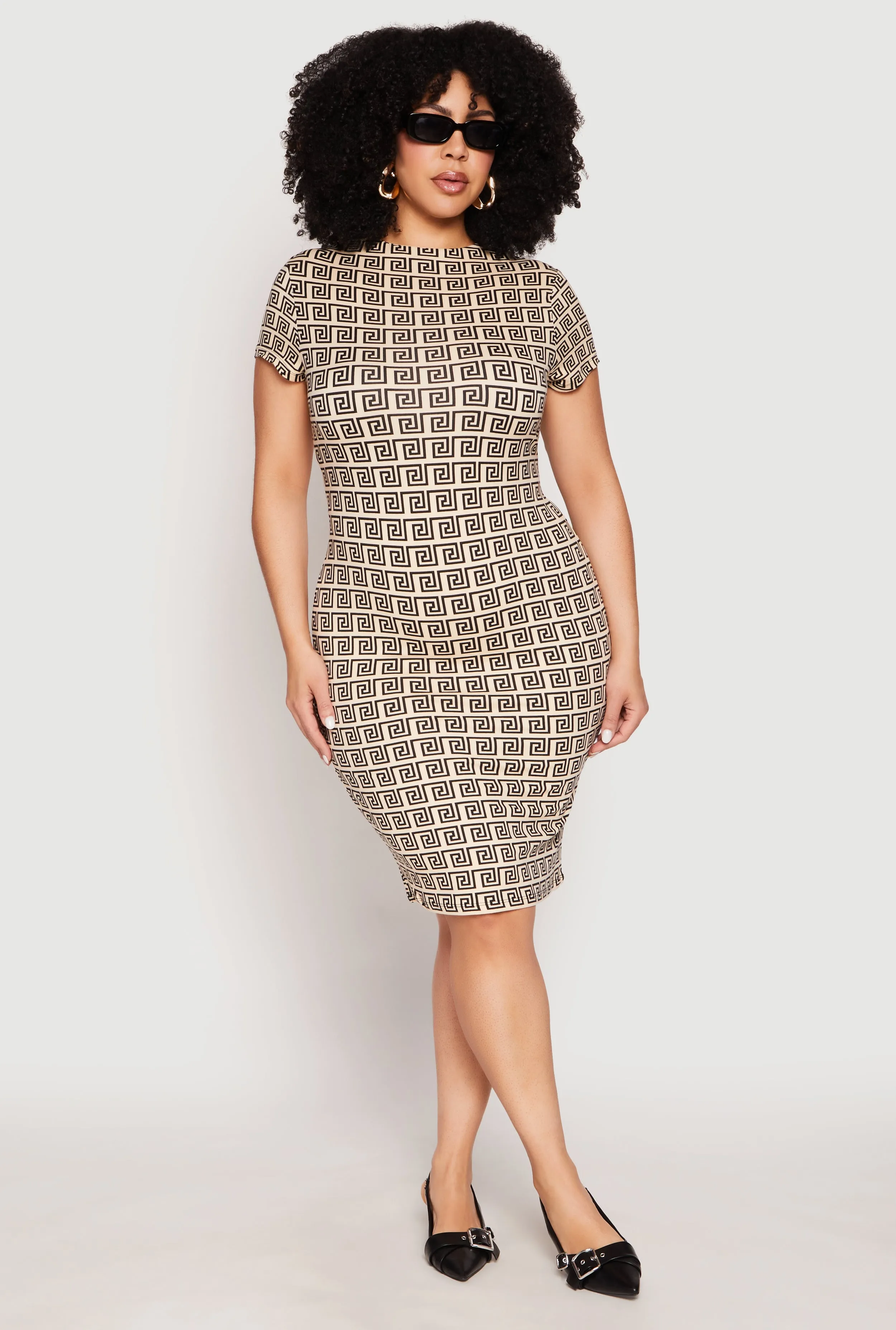 Plus Size Greek Key High Neck Dress sold by Rainbow product image thumbnail 2