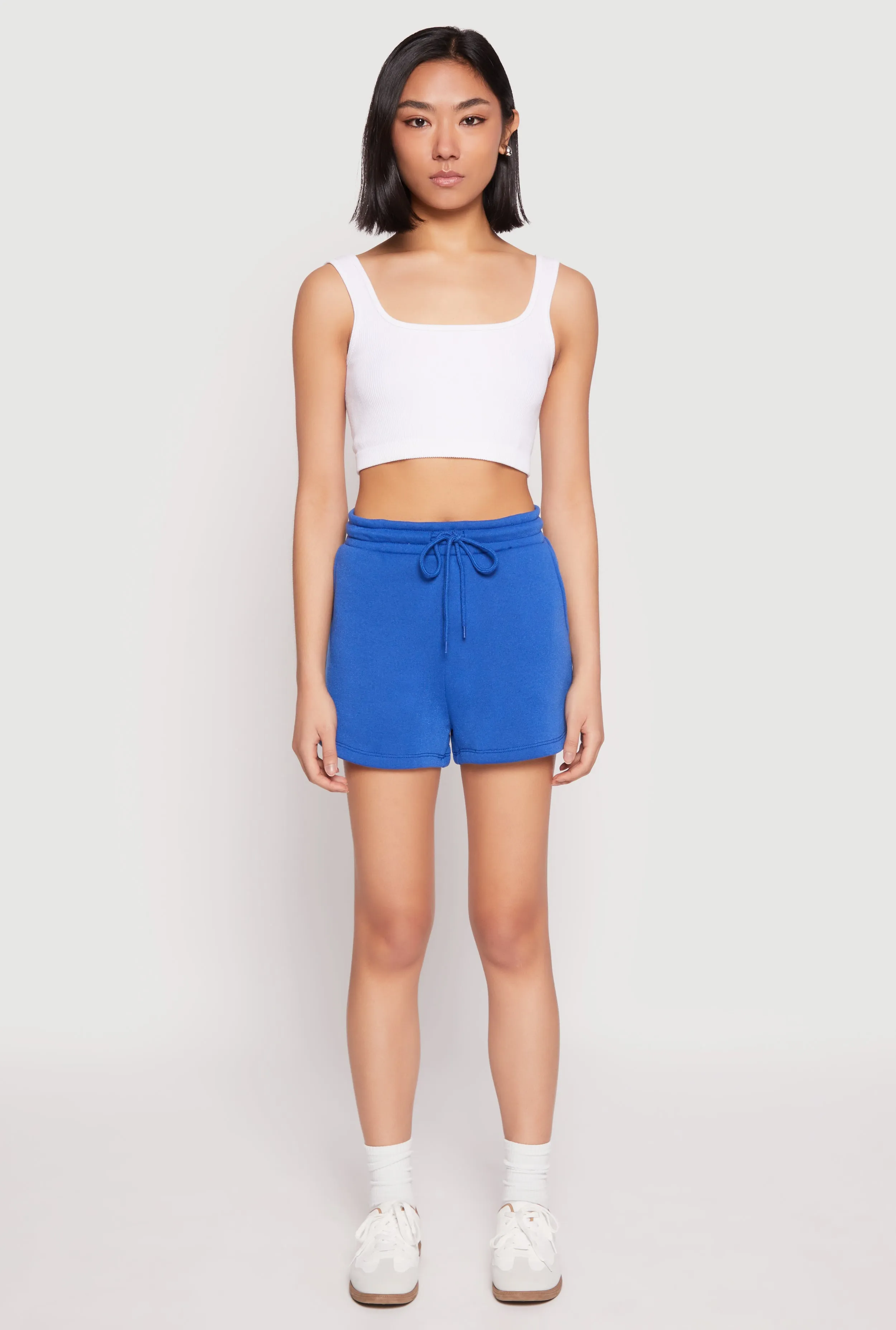 High Waist Drawstring Sweatshorts sold by Rainbow