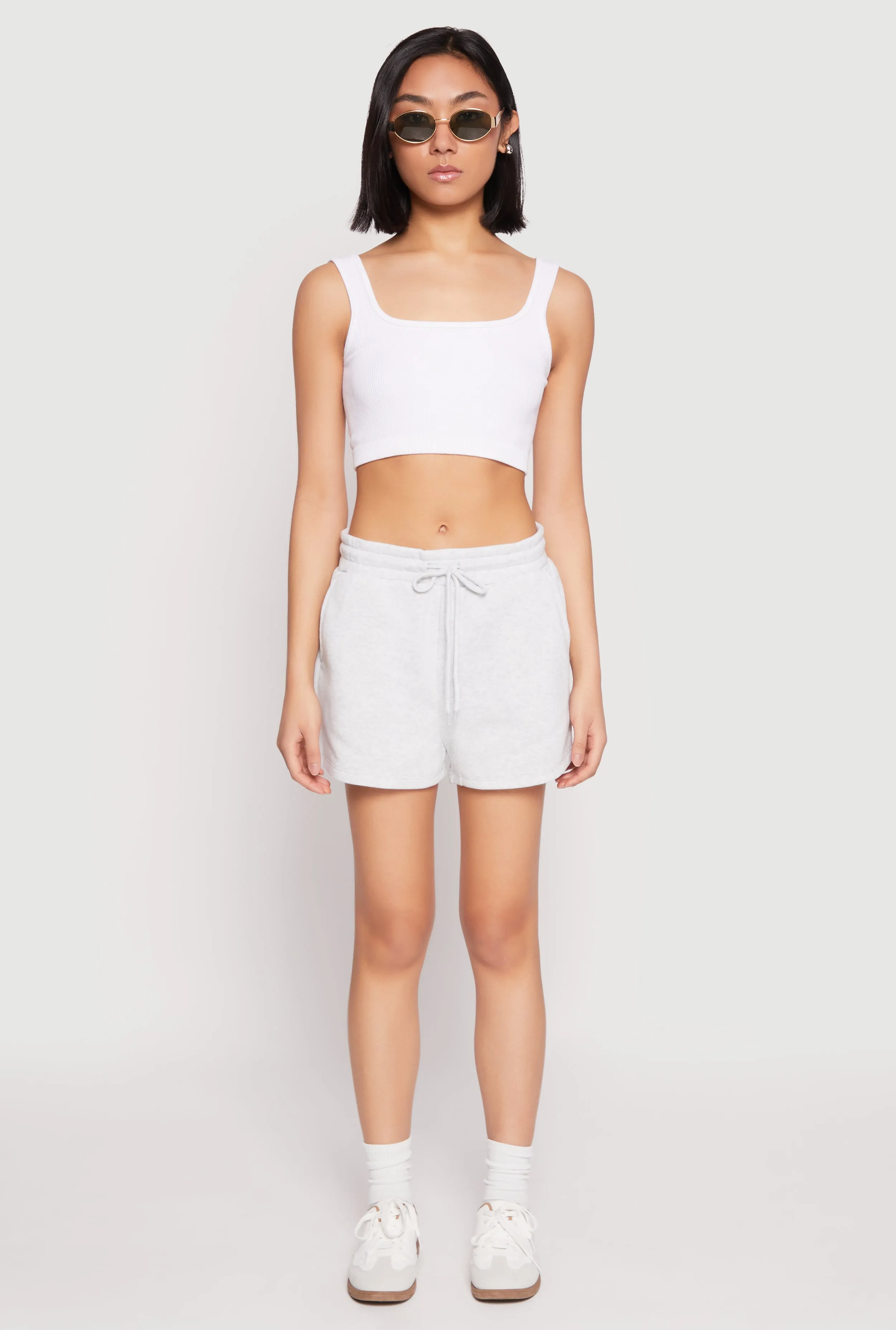 High Waist Drawstring Sweatshorts sold by Rainbow