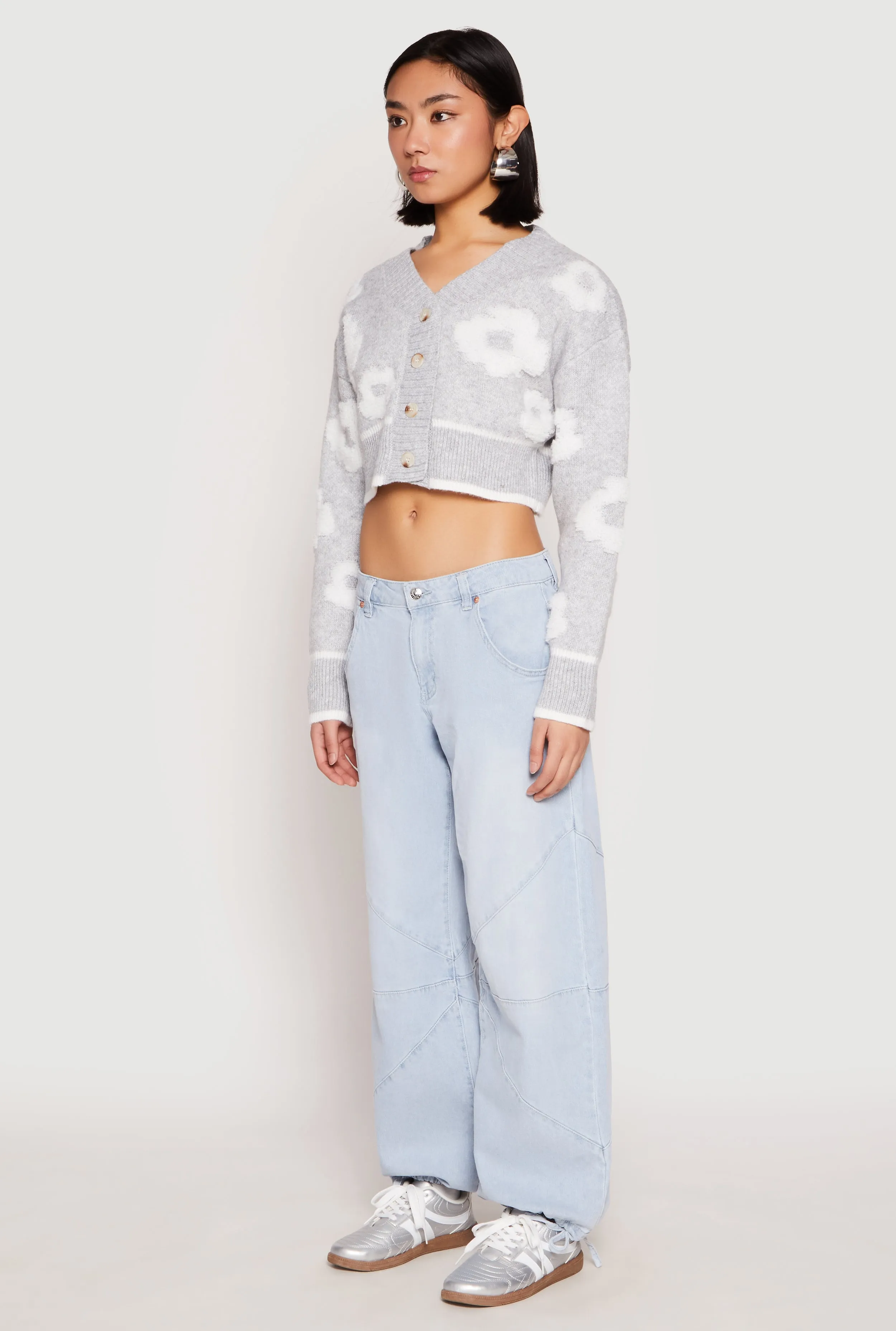 Daisy Chenille Floral Cropped Cardigan sold by Rainbow product image thumbnail 5