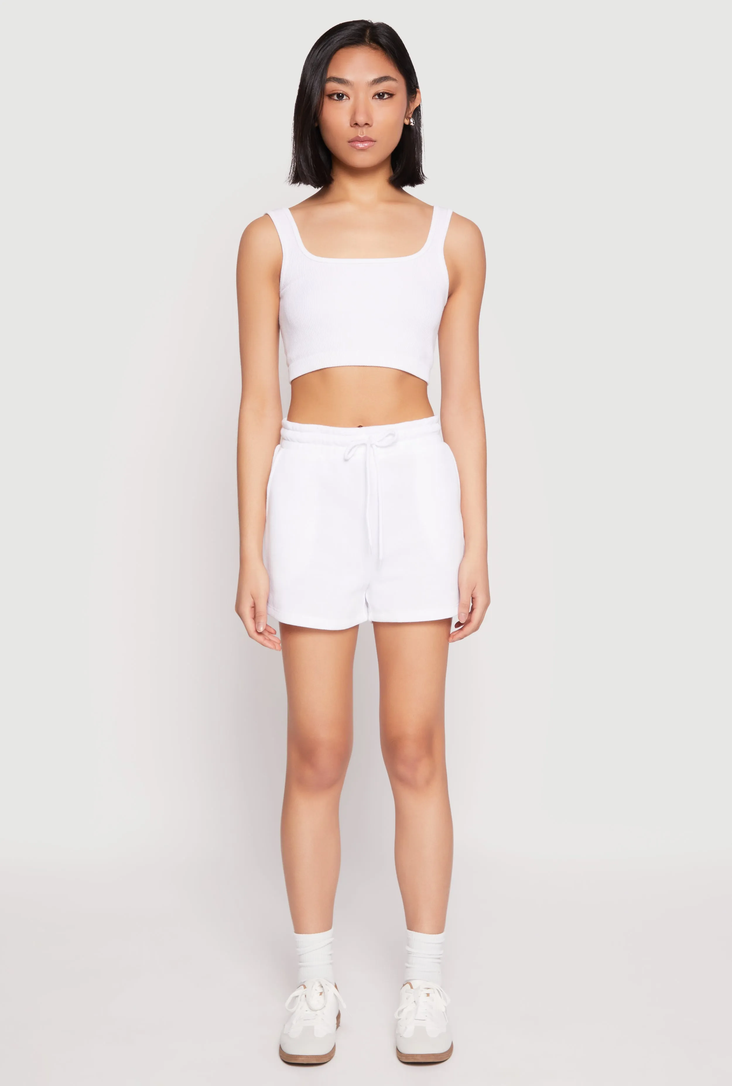 High Waist Drawstring Sweatshorts sold by Rainbow