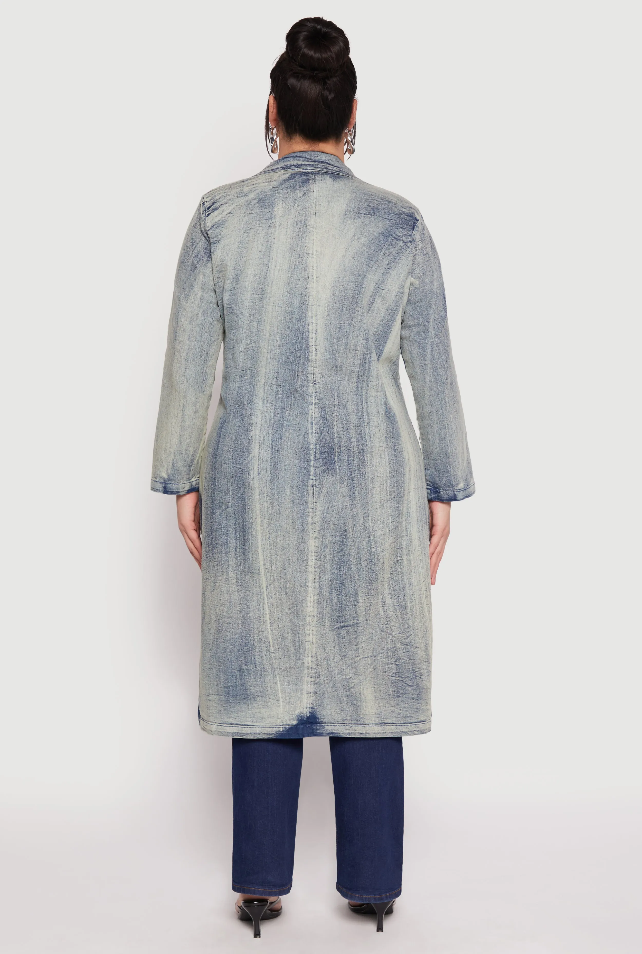 Plus Size Spoon Jeans Mineral Wash Denim Coat sold by Rainbow product image thumbnail 5
