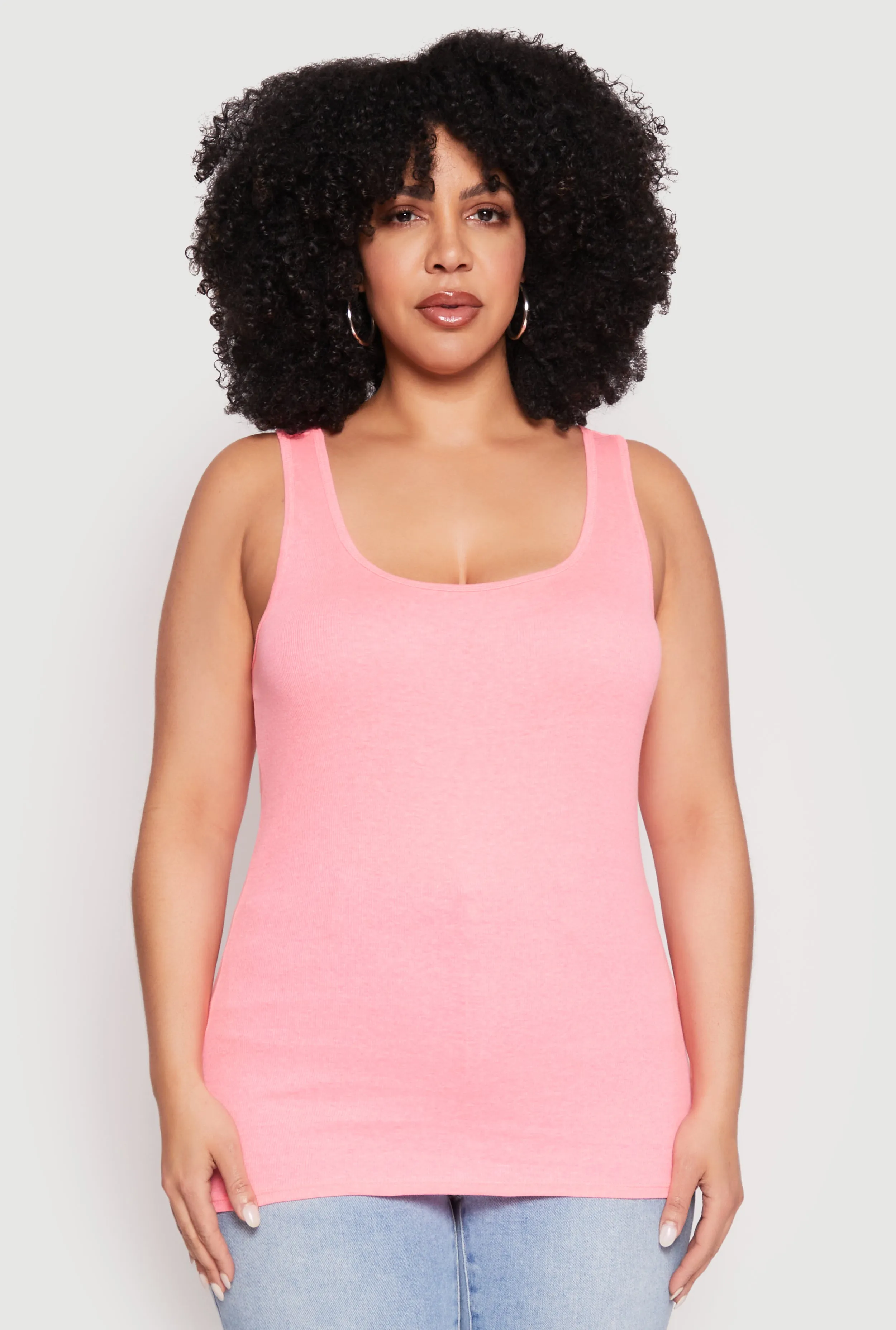 Plus Size Rib Knit Tank Top sold by Rainbow product image thumbnail 2