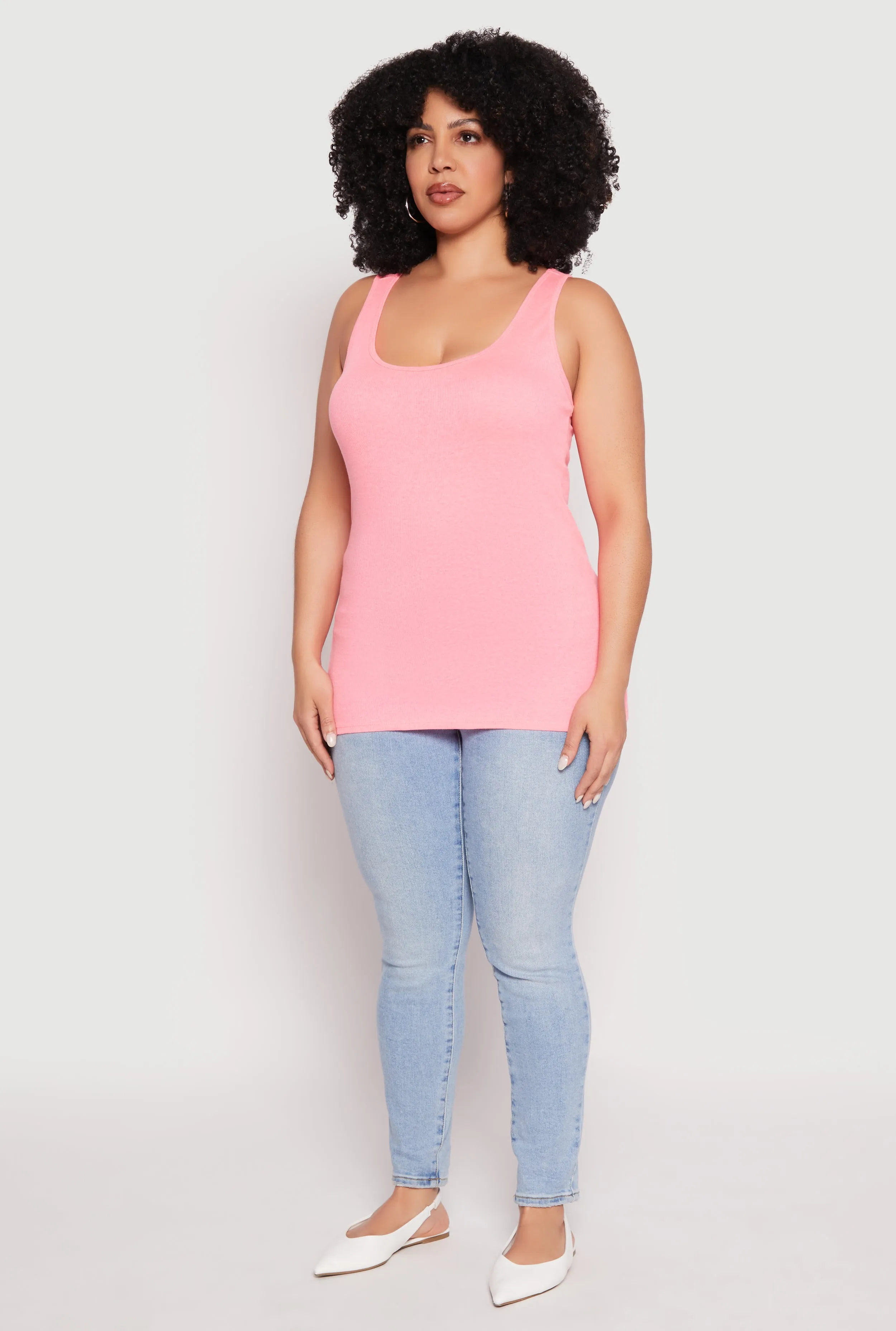 Plus Size Rib Knit Tank Top sold by Rainbow product image thumbnail 5