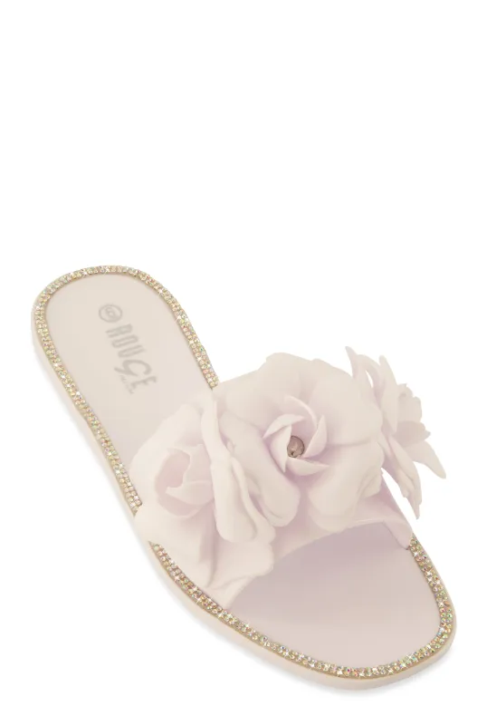 Flower Band Jelly Slide Sandals sold by Rainbow