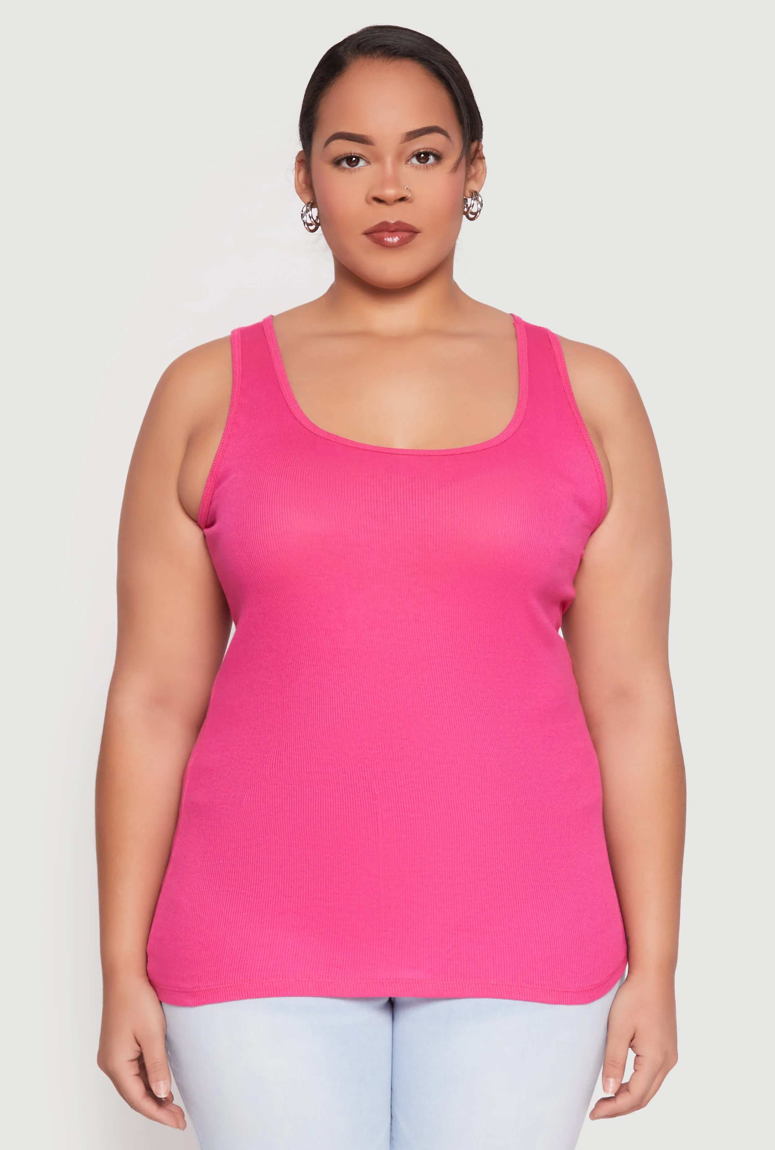 Plus Size Rib Knit Tank Top sold by Rainbow product image thumbnail 2