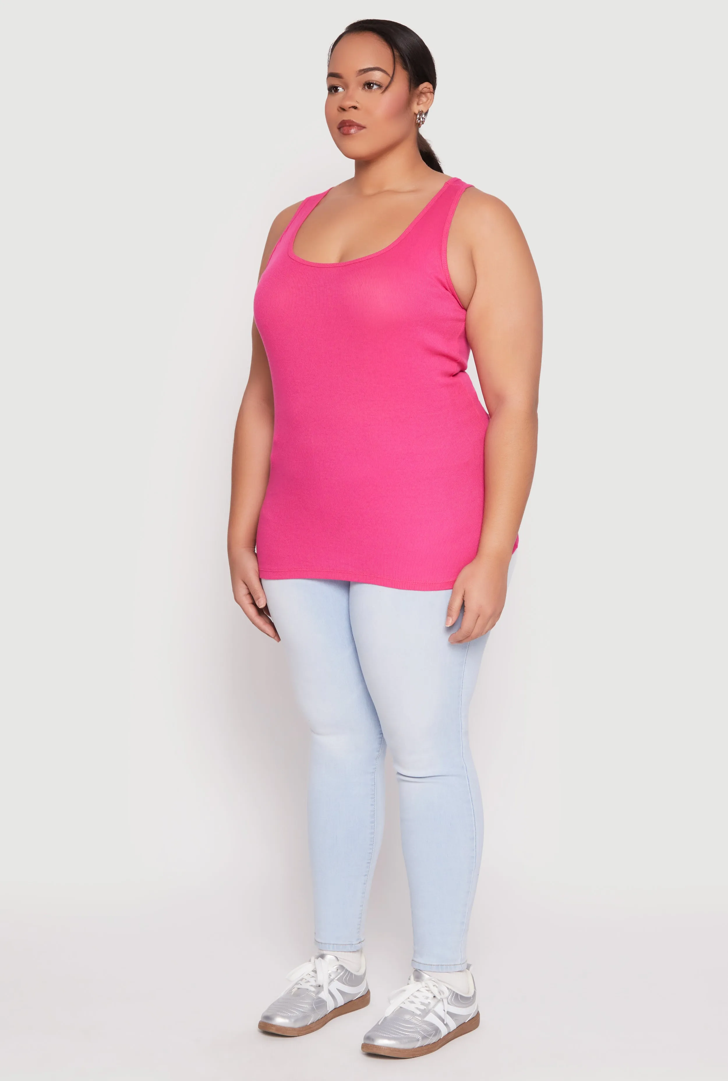 Plus Size Rib Knit Tank Top sold by Rainbow product image thumbnail 5