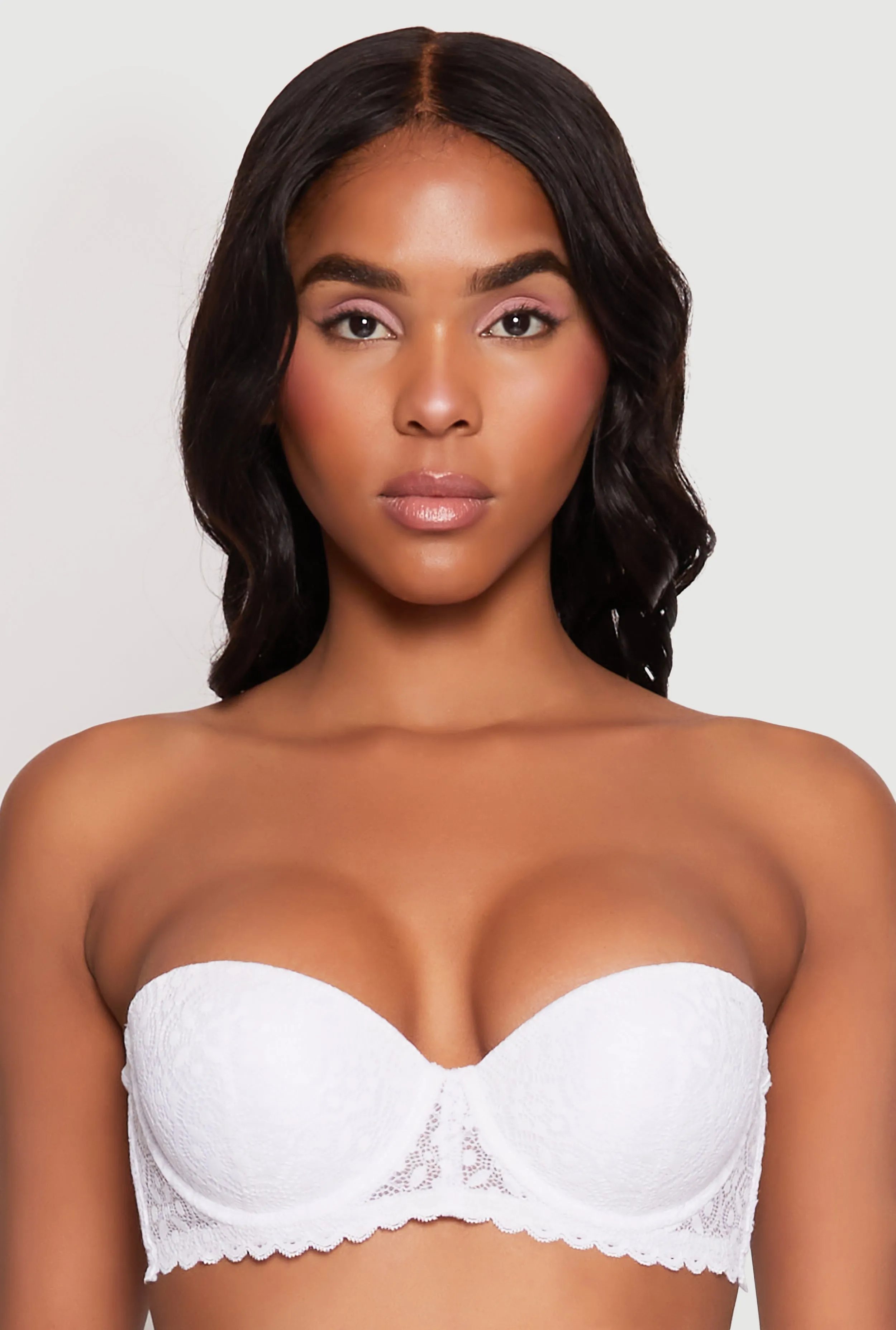 Scalloped Trim Lace Balconette Bra | Convertible to Strapless sold by Rainbow product image thumbnail 5