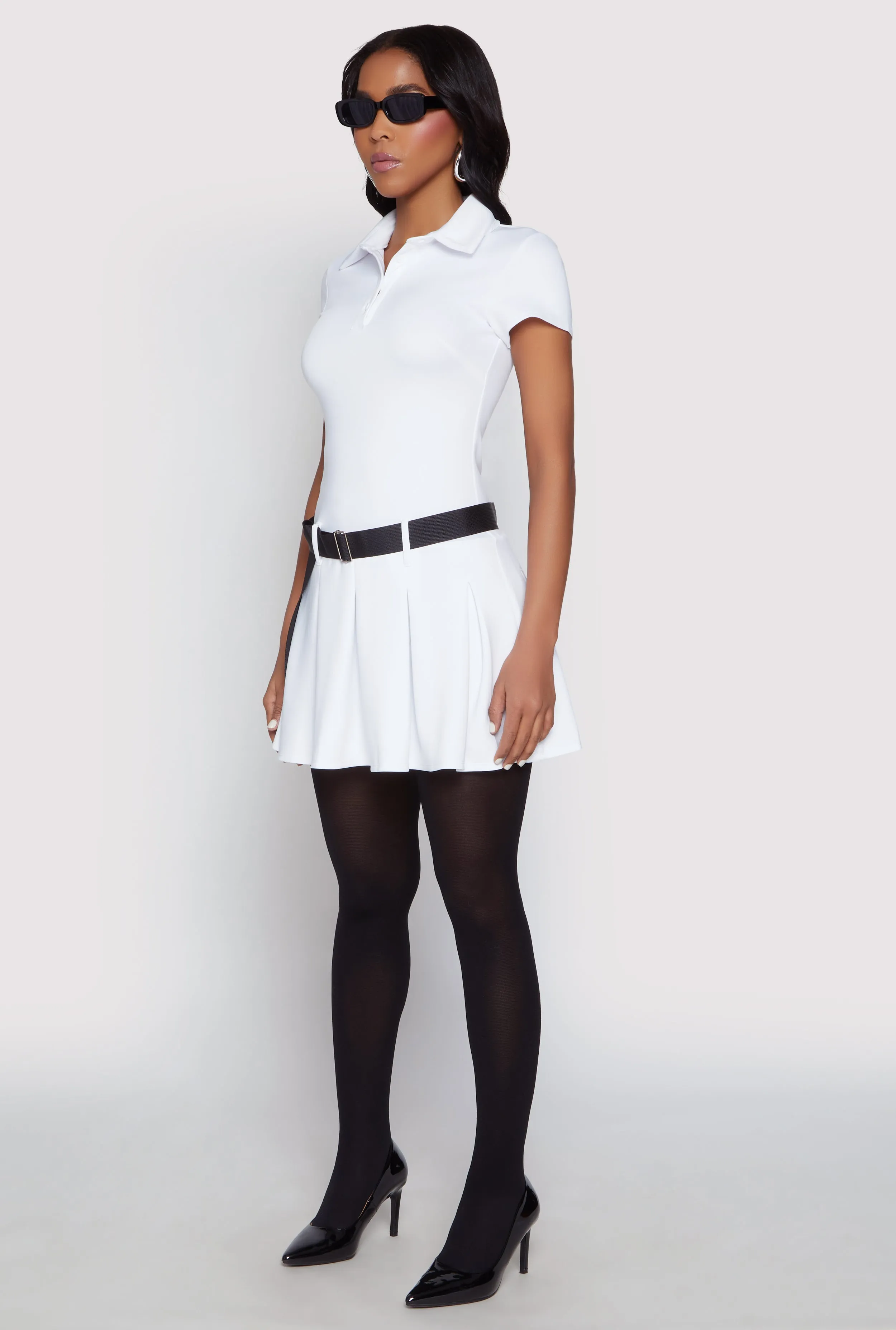 Haute Monde Belted Pleated Polo Dress sold by Rainbow product image thumbnail 3
