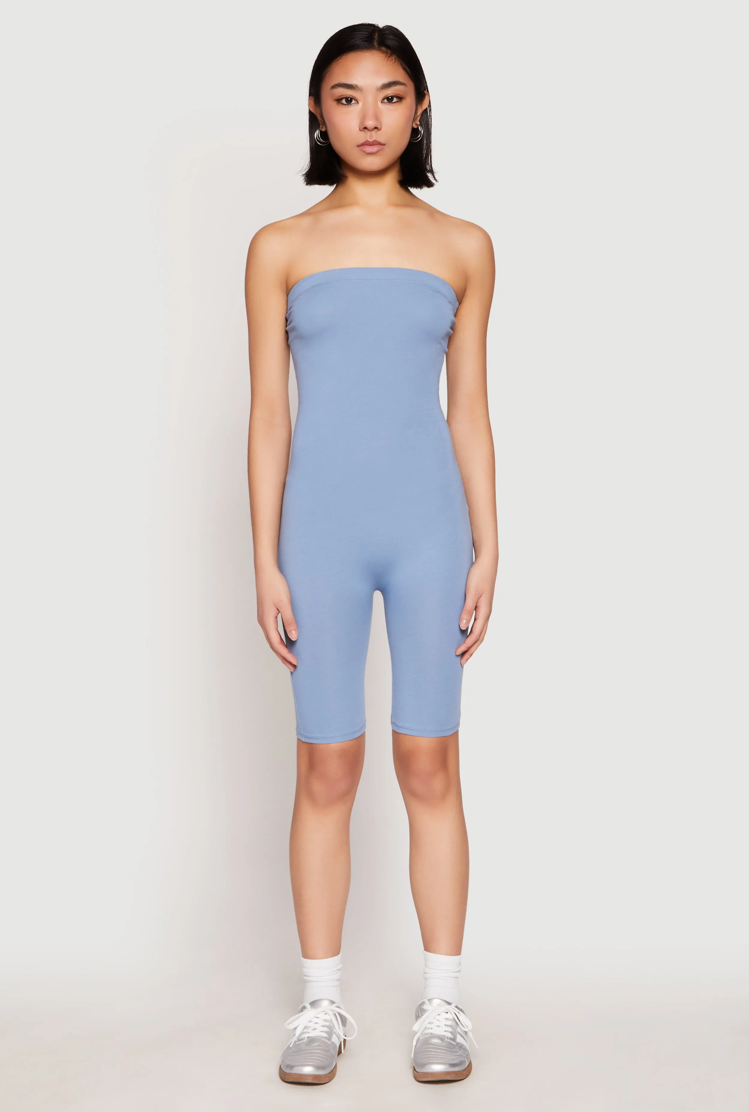 Spandex Strapless Biker Romper sold by Rainbow