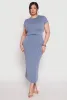 Plus Size Almost Famous Ribbed Knit Crop Top sold by Rainbow