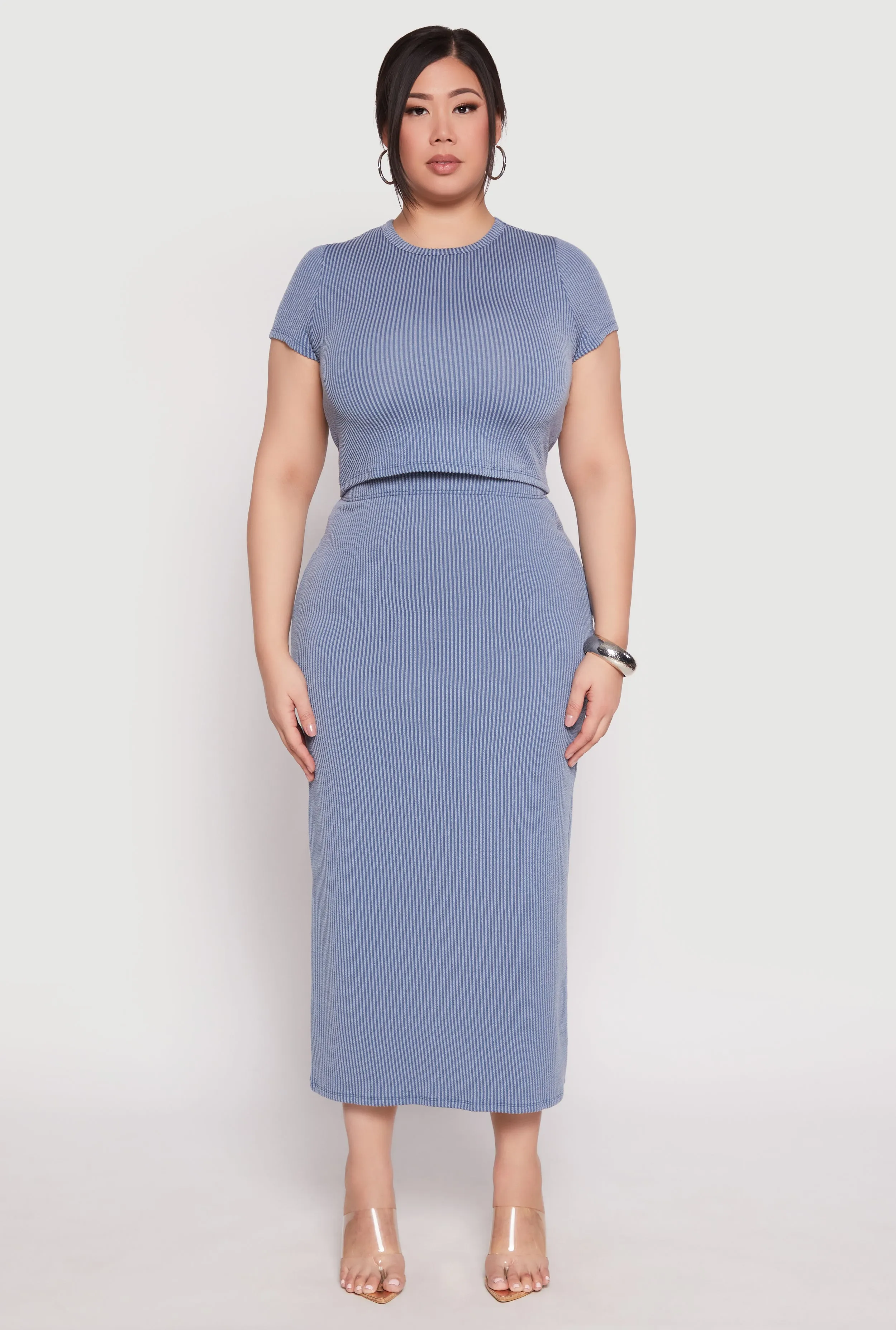 Plus Size Almost Famous Ribbed Knit Crop Top sold by Rainbow product image thumbnail 2