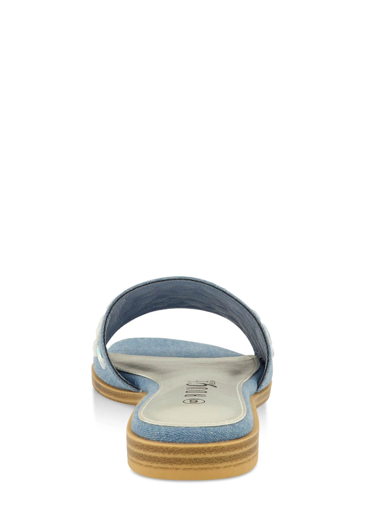 Gemstone Band Square Toe Slide Sandals sold by Rainbow product image thumbnail 3