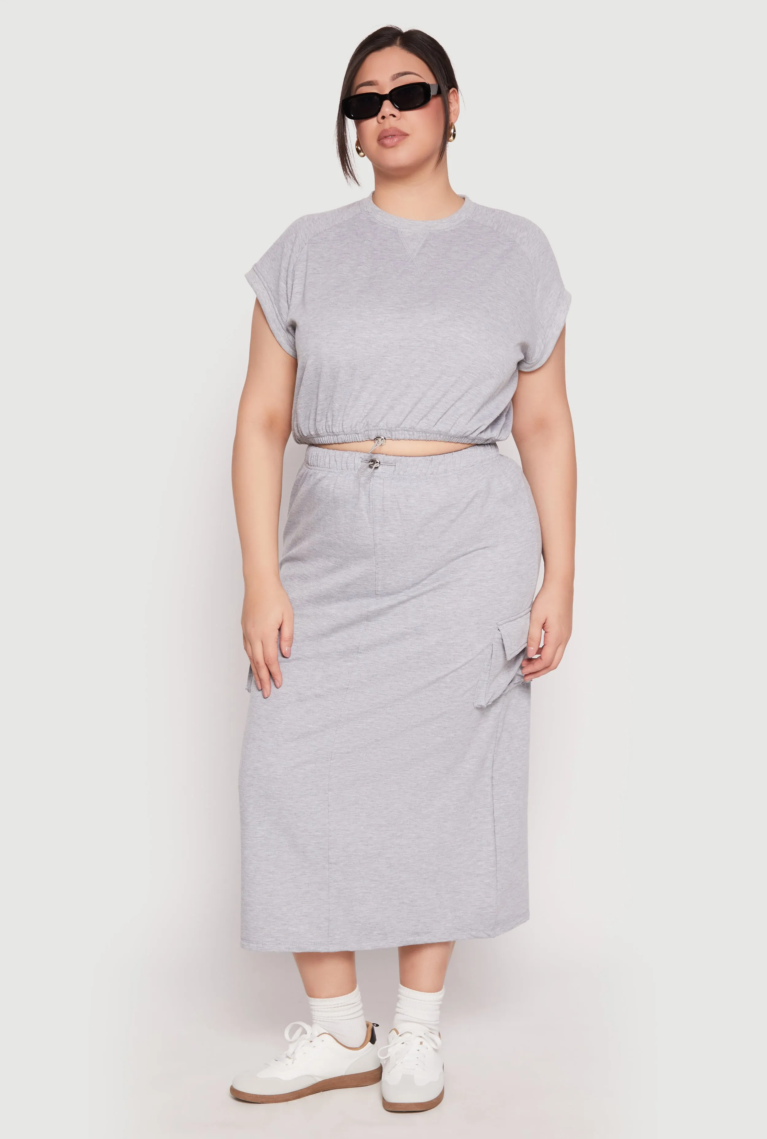 Plus Size Almost Famous Back Slit Cargo Skirt sold by Rainbow product image thumbnail 2