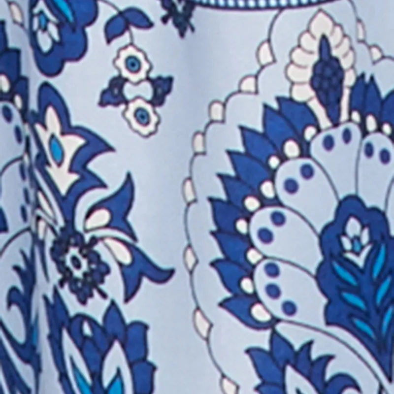 Plus Size Gauze Knit Floral Print Maxi Skirt sold by Rainbow product image thumbnail 4