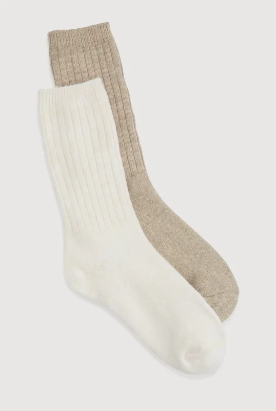 Ribbed Cuff Slouch Boot Socks 2 Pack Size 4-10 sold by Rainbow