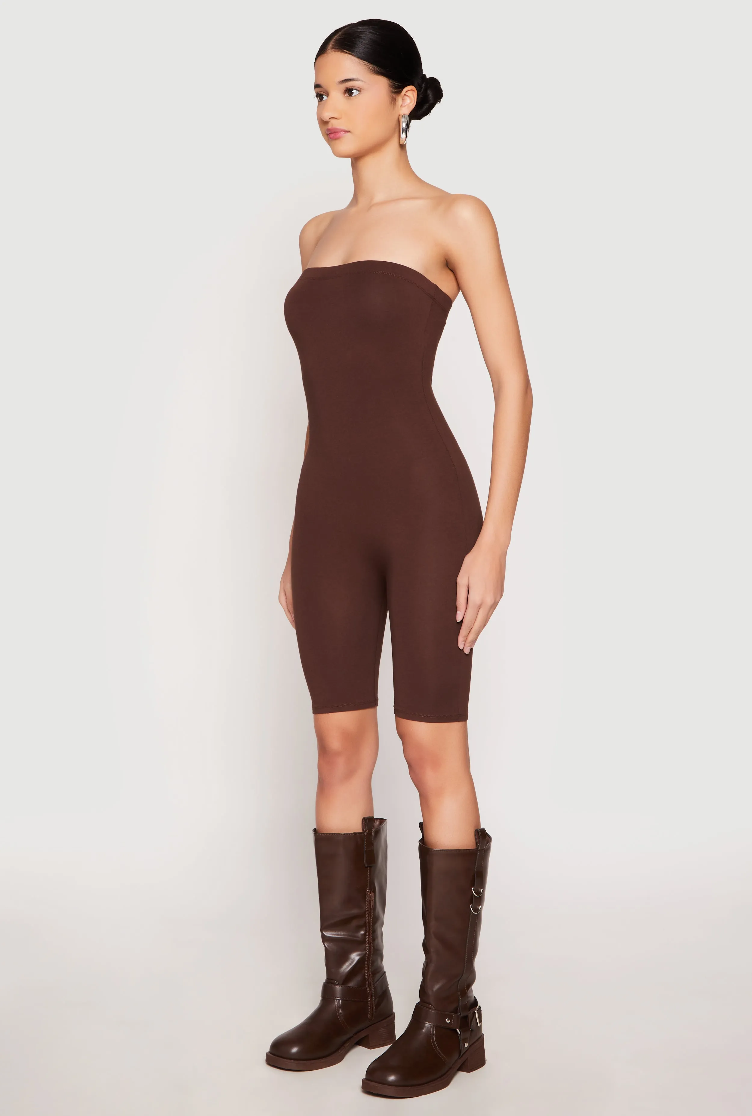 Spandex Strapless Biker Romper sold by Rainbow product image thumbnail 3