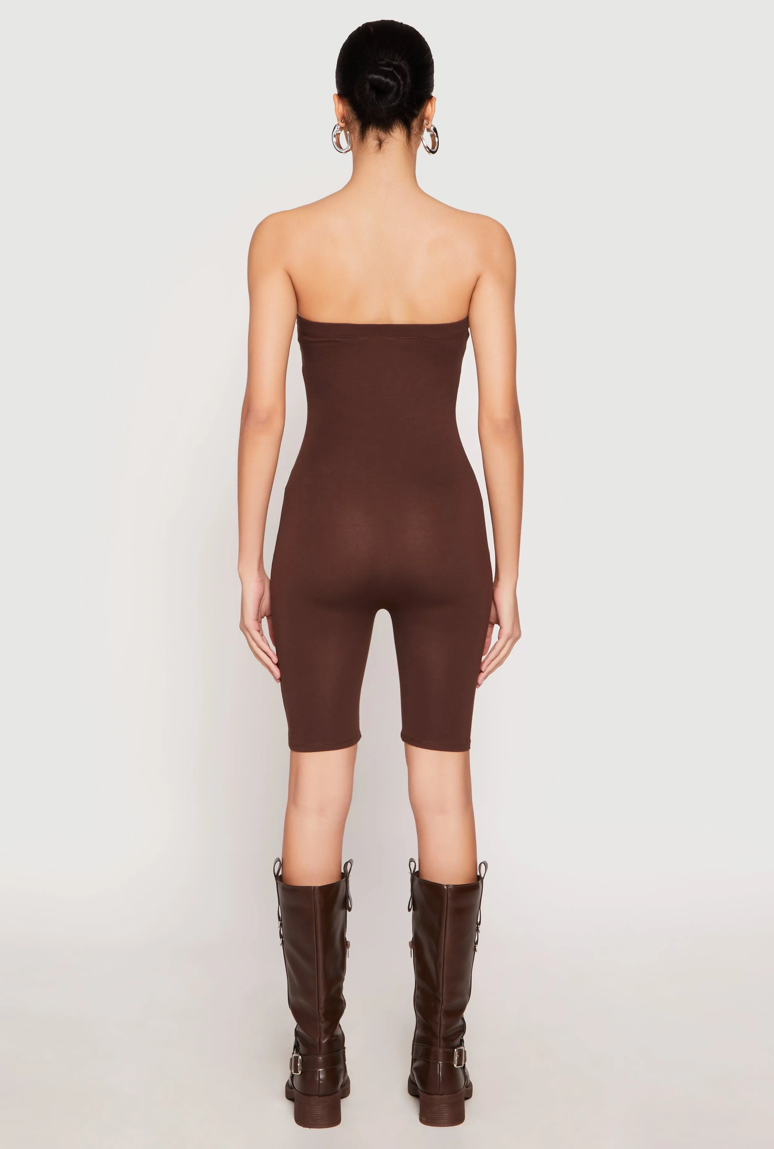 Spandex Strapless Biker Romper sold by Rainbow product image thumbnail 5