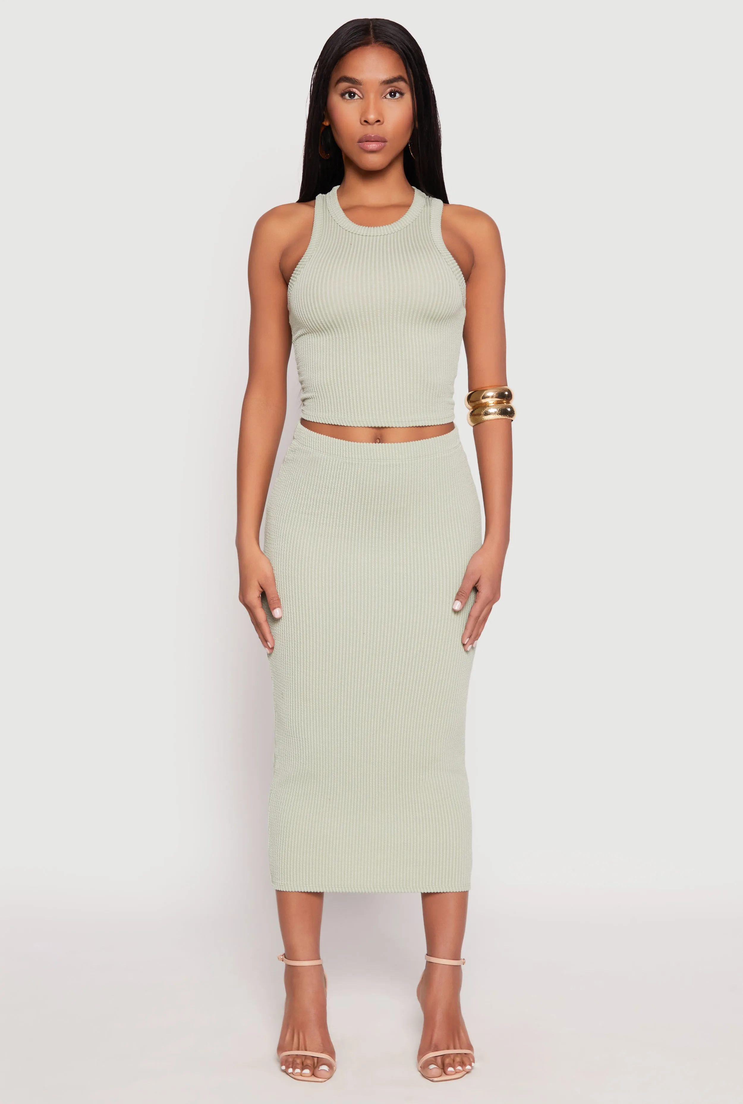 Almost Famous Ribbed Knit Racerback Tank Top sold by Rainbow product image thumbnail 2