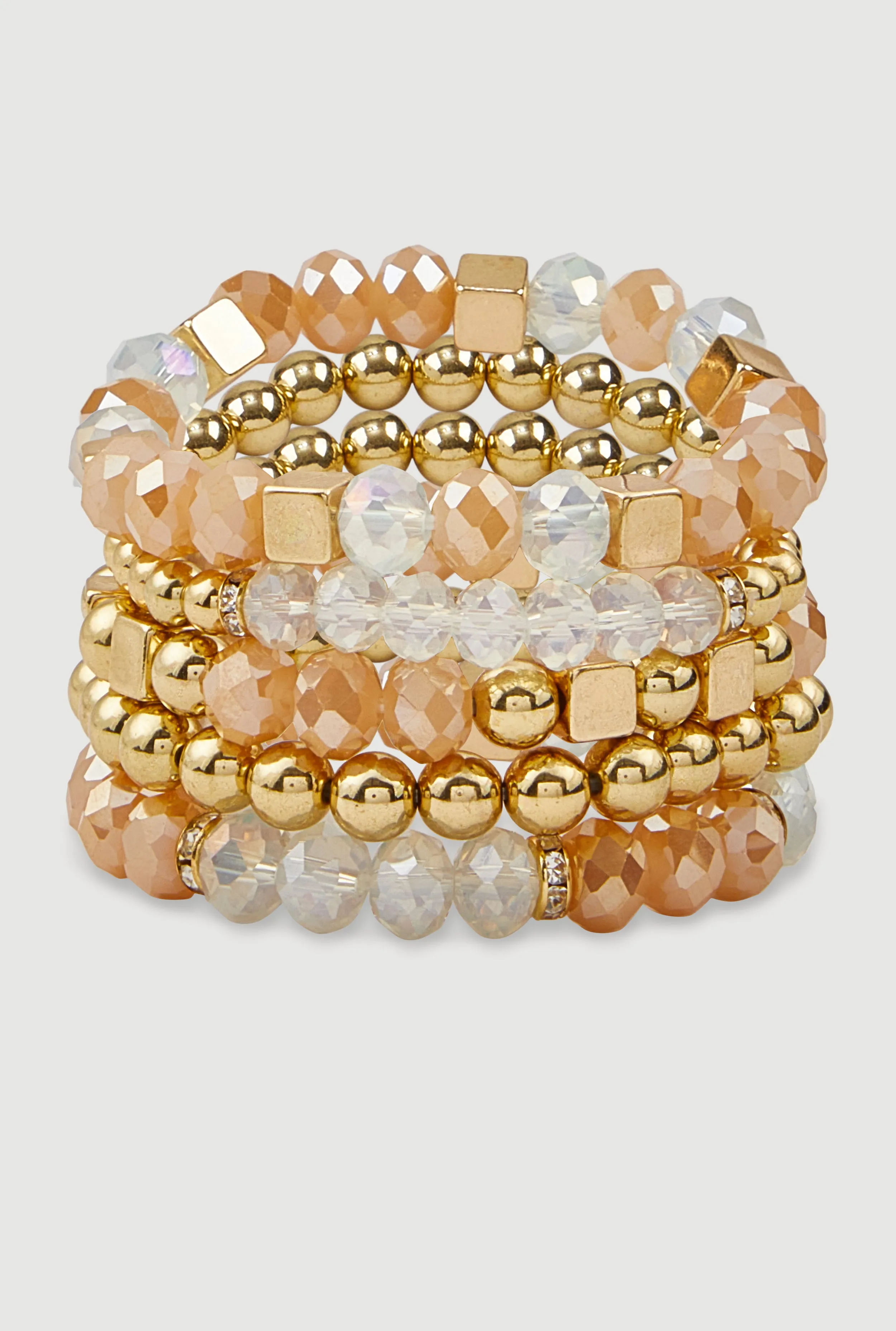 Assorted Beaded Stretch Bracelets Set of 5 sold by Rainbow