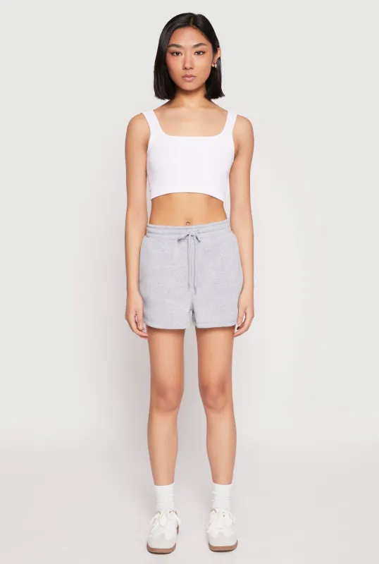 High Waist Drawstring Sweatshorts sold by Rainbow