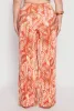 Plus Size Almost Famous Plisse Leaf Print Pants sold by Rainbow