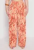 Plus Size Almost Famous Plisse Leaf Print Pants sold by Rainbow
