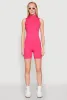 Seamless Rib Knit Mock Neck Tank Top and Biker Shorts sold by Rainbow