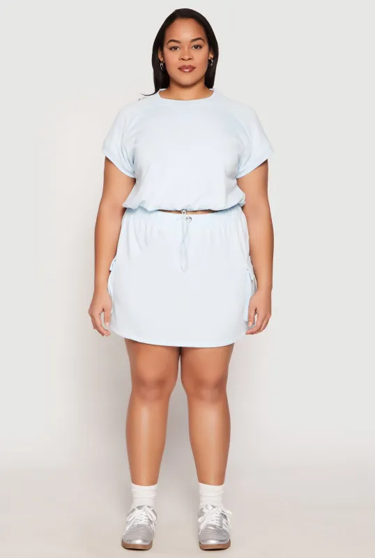 Plus Size Almost Famous Toggle Drawstring Cargo Skirt sold by Rainbow