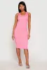 Ribbed Knit Scoop Neck Midi Dress sold by Rainbow