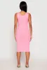 Ribbed Knit Scoop Neck Midi Dress sold by Rainbow