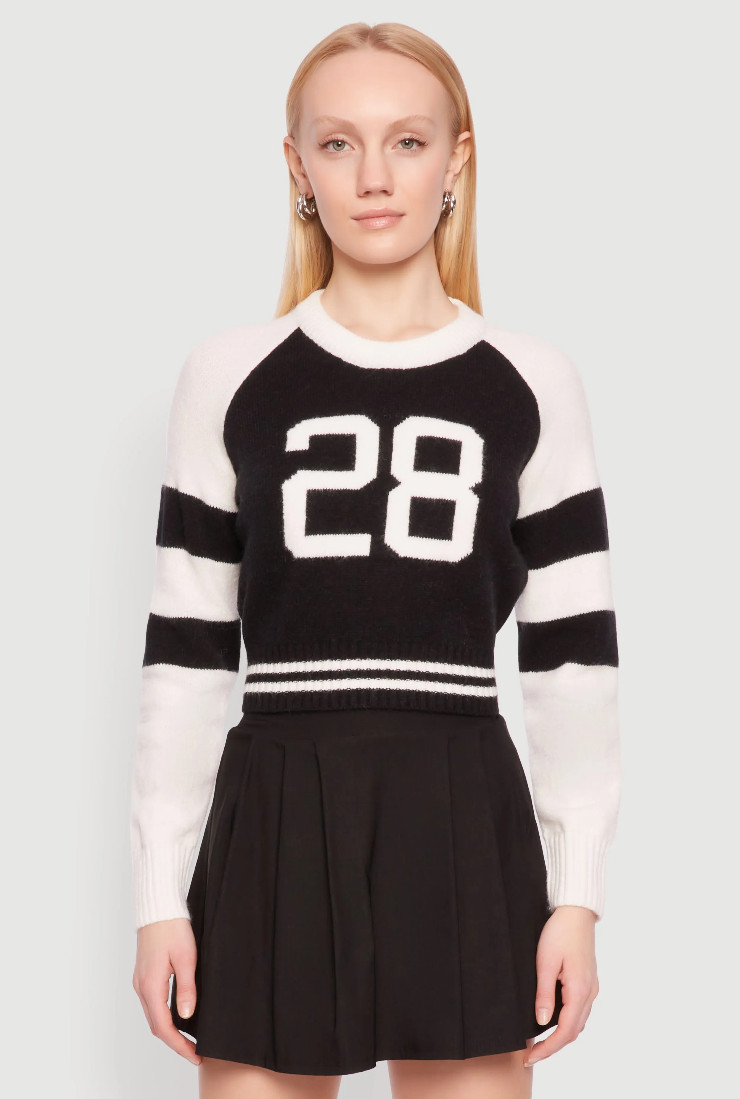 Daisy 28 Varsity Stripe Graphic Sweater sold by Rainbow product image thumbnail 2