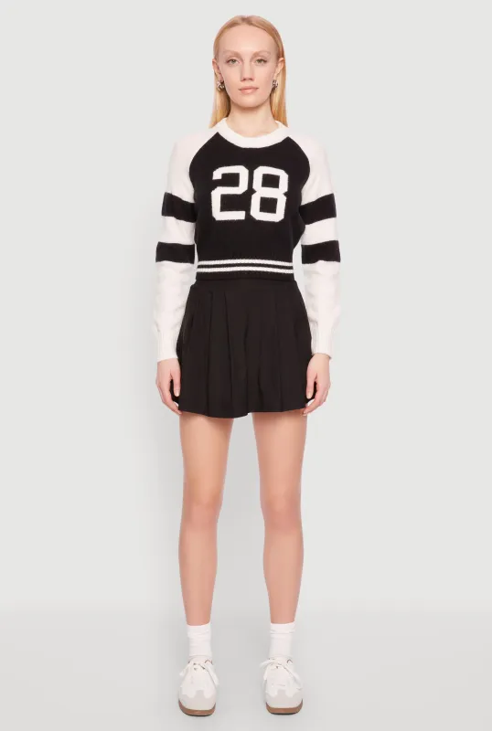 Daisy 28 Varsity Stripe Graphic Sweater sold by Rainbow