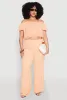 Plus Size Almost Famous Textured Knit Wide Leg Pants sold by Rainbow