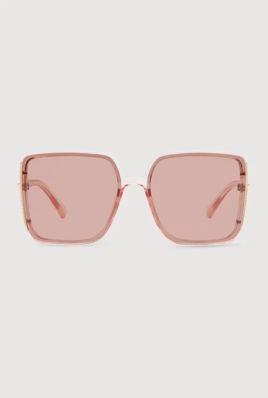 Studded Side Oversized Square Sunglasses sold by Rainbow