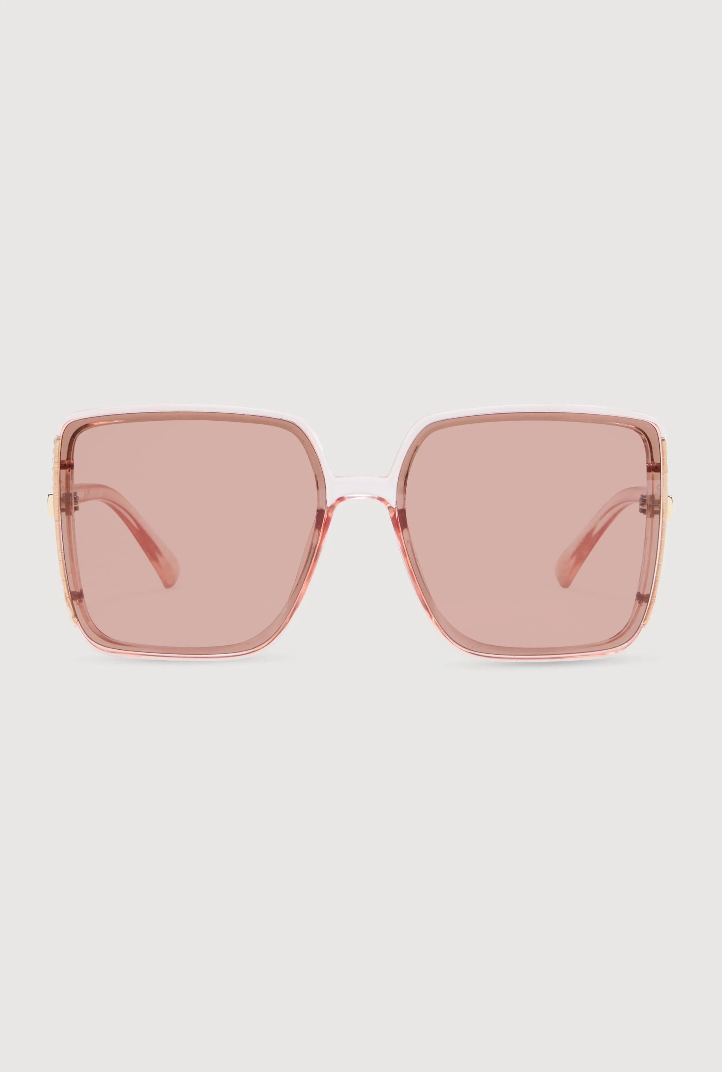 Studded Side Oversized Square Sunglasses sold by Rainbow