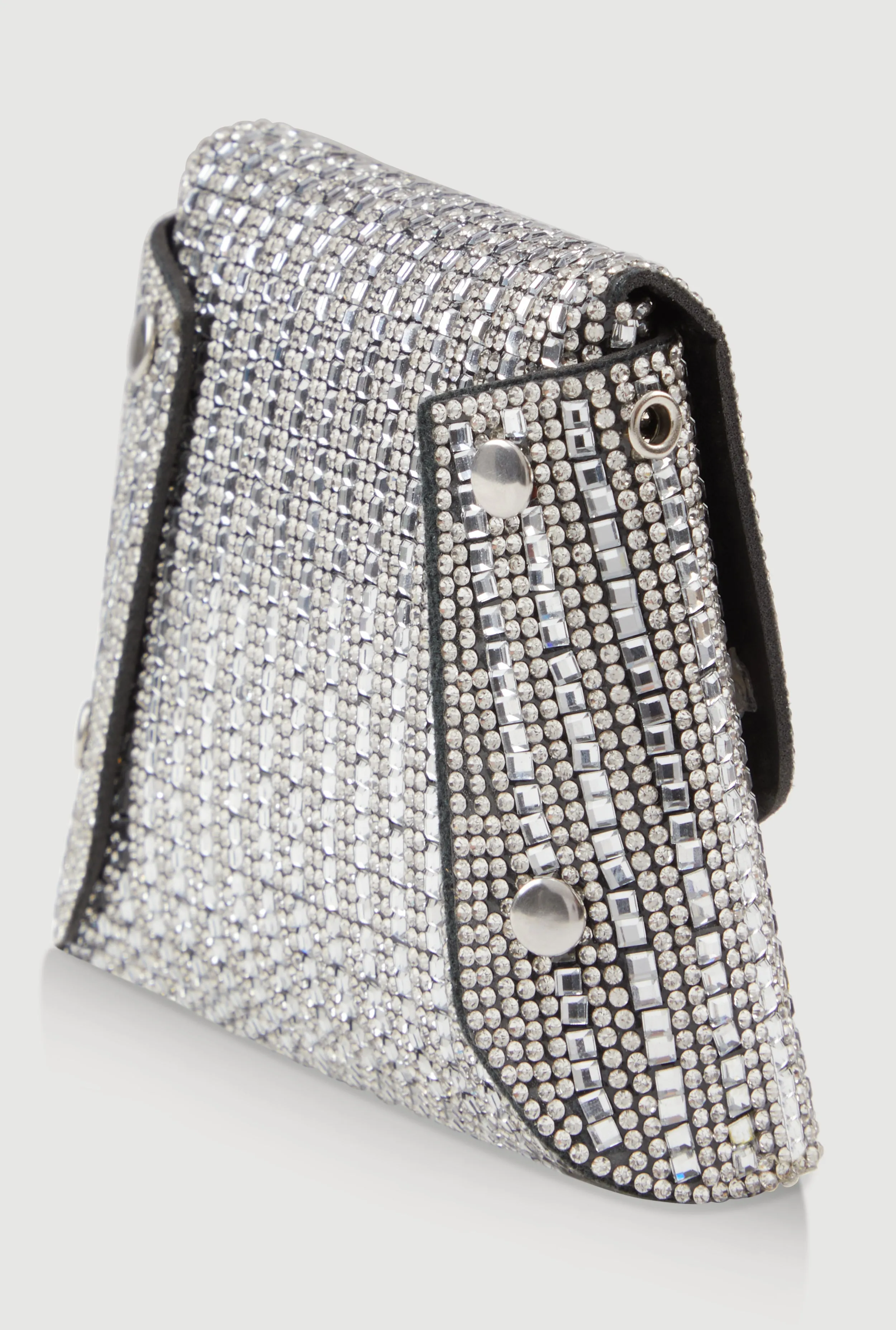 Embellished Faux Leather Convertible Mini Clutch sold by Rainbow product image thumbnail 3