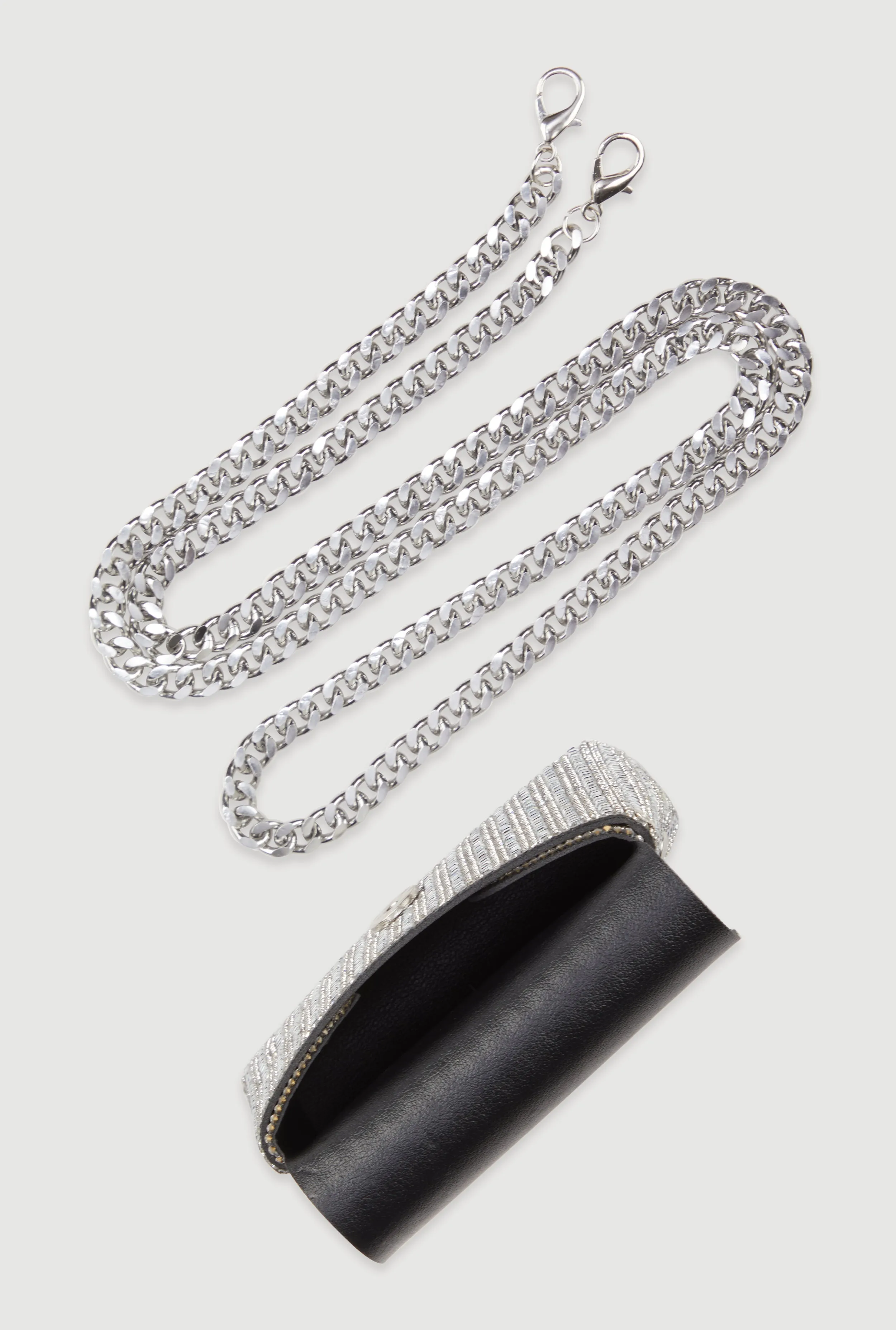 Embellished Faux Leather Convertible Mini Clutch sold by Rainbow product image thumbnail 5