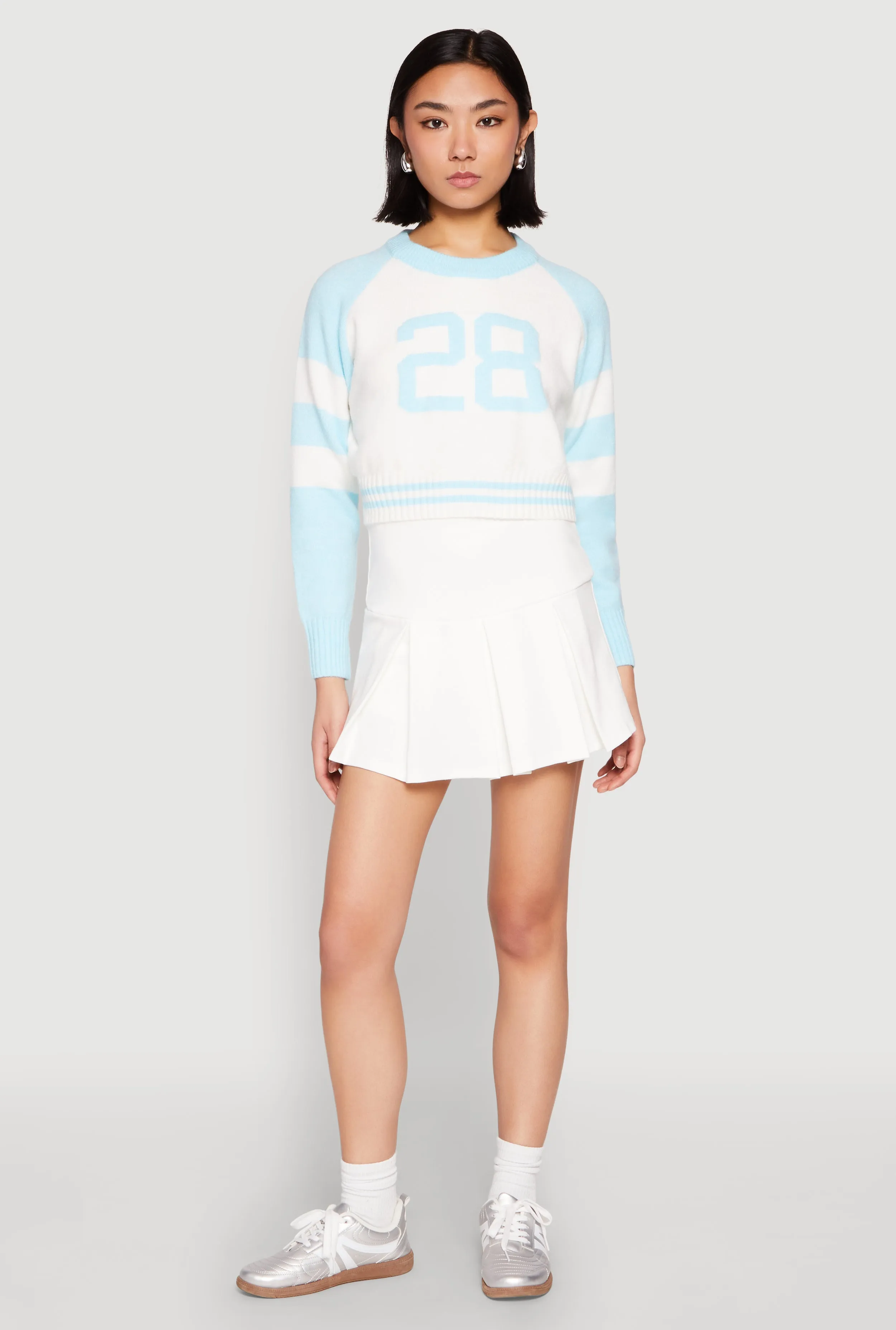 Daisy 28 Varsity Stripe Graphic Sweater sold by Rainbow product image thumbnail 3