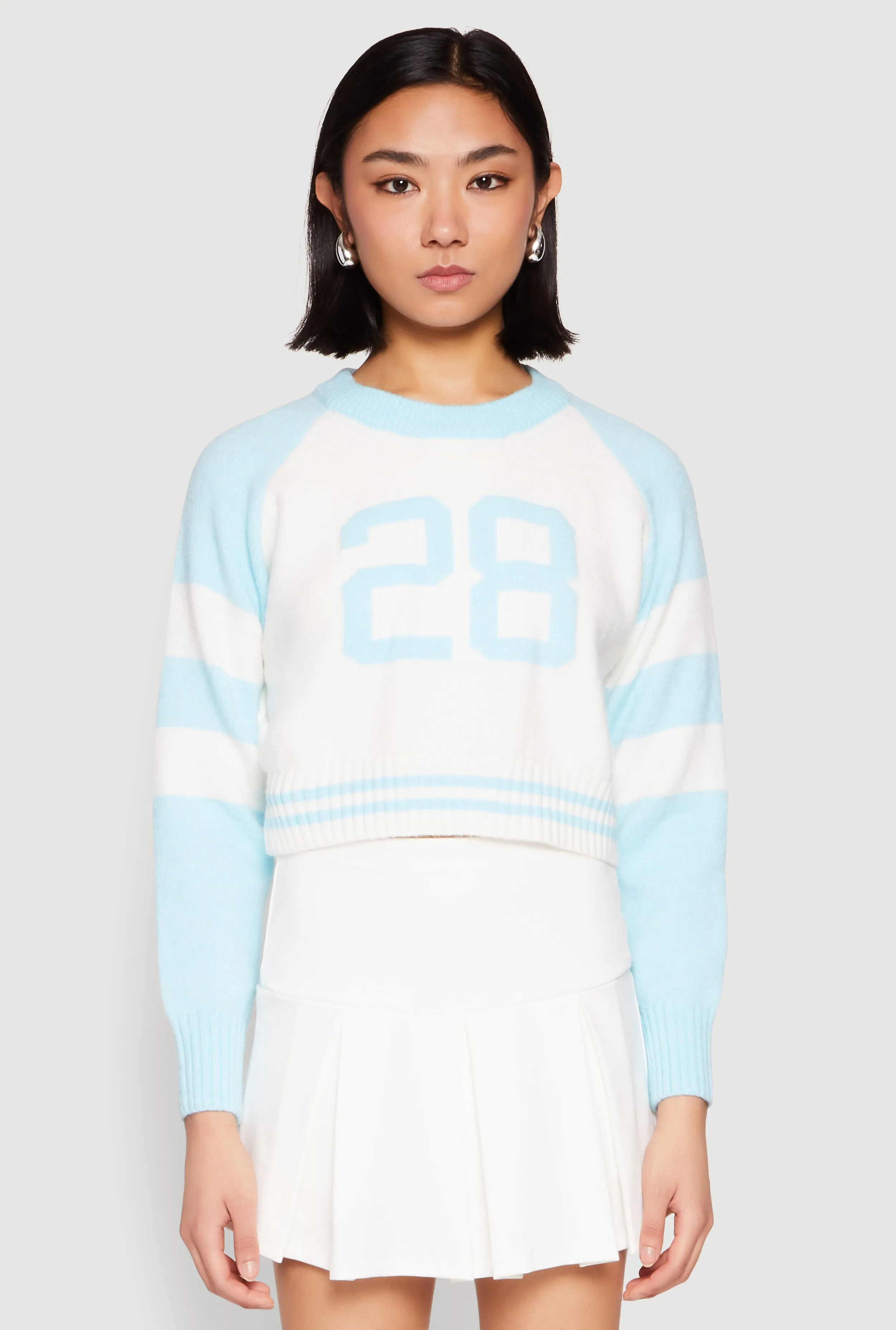 Daisy 28 Varsity Stripe Graphic Sweater sold by Rainbow product image thumbnail 2