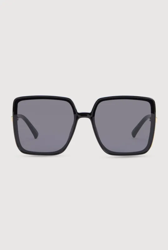 Studded Side Oversized Square Sunglasses sold by Rainbow