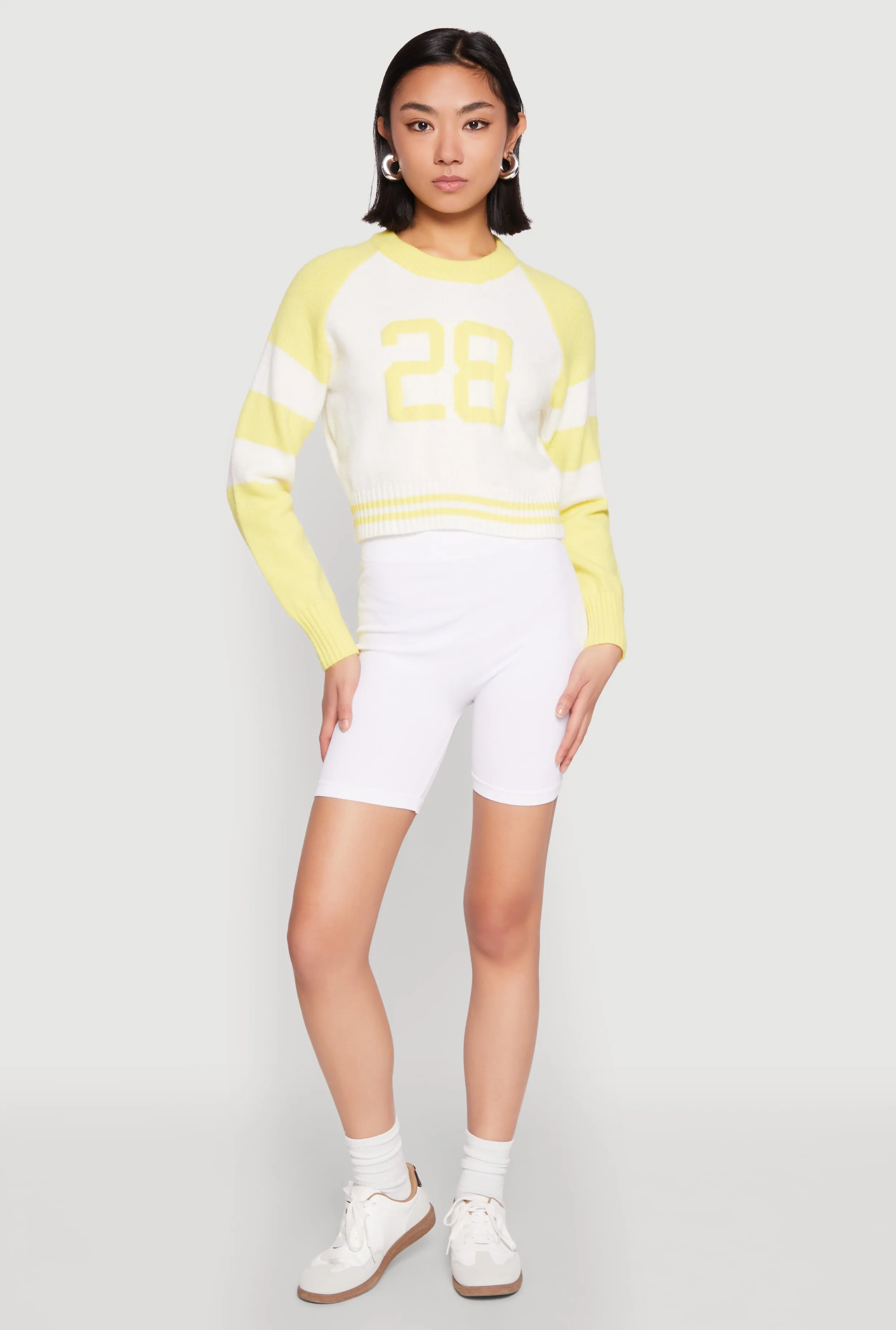 Daisy 28 Varsity Stripe Graphic Sweater sold by Rainbow product image thumbnail 3
